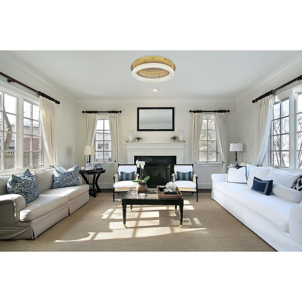 Bowen 26 Inch Semi Flush Mount by Elegant Lighting