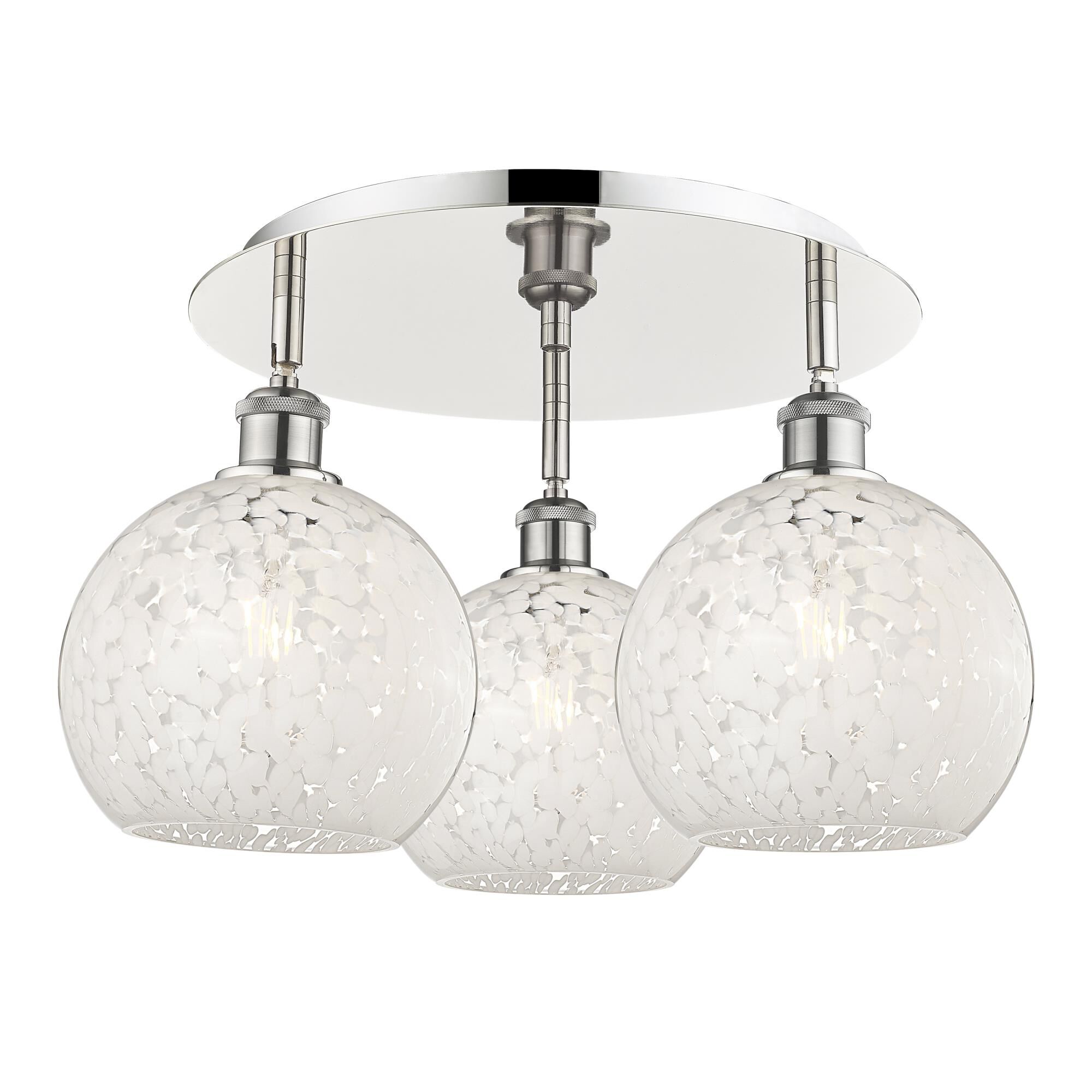 Bruno Marashlian White Mouchette 20 Inch Flush Mount by Innovations Lighting