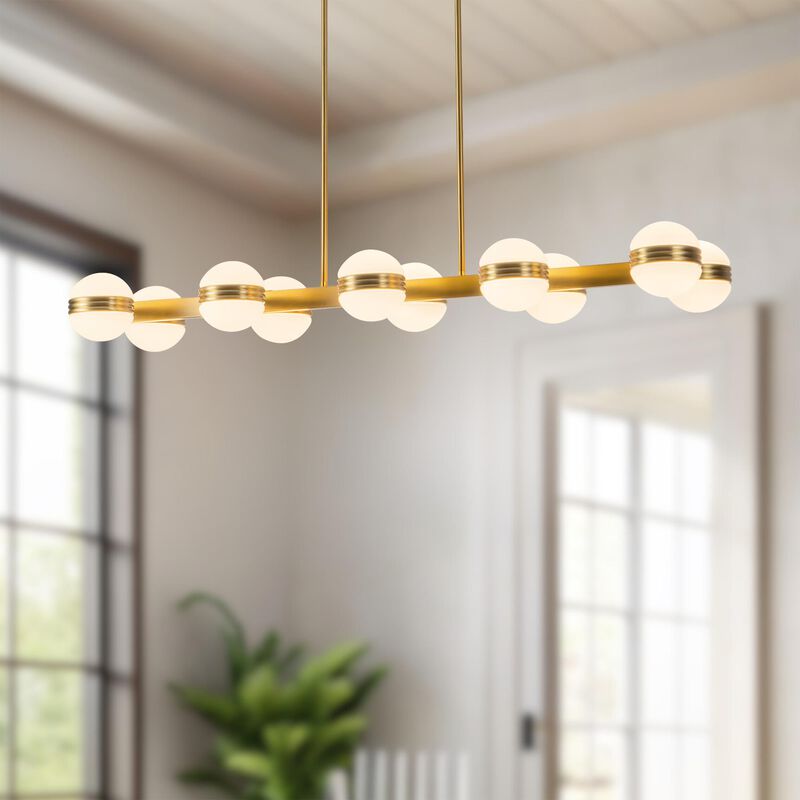 Peyton Fox Selene Medium Linear Chandelier by Kuzco