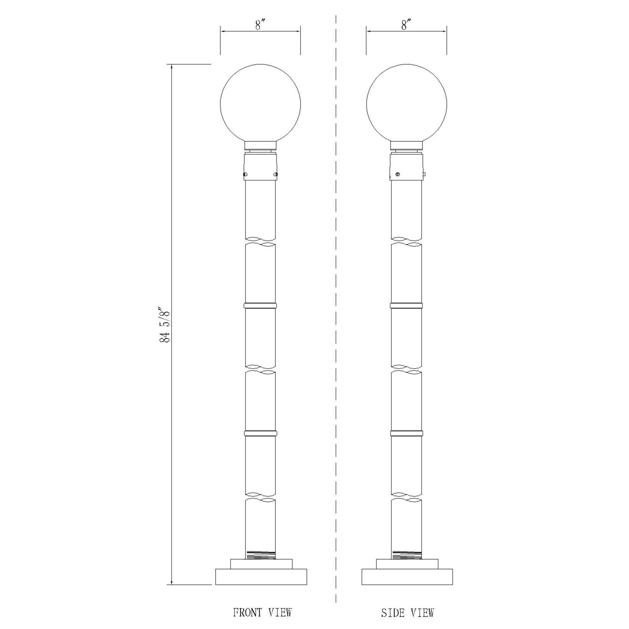 Z-Lite Laurent 85 Inch Tall Outdoor Post Lamp