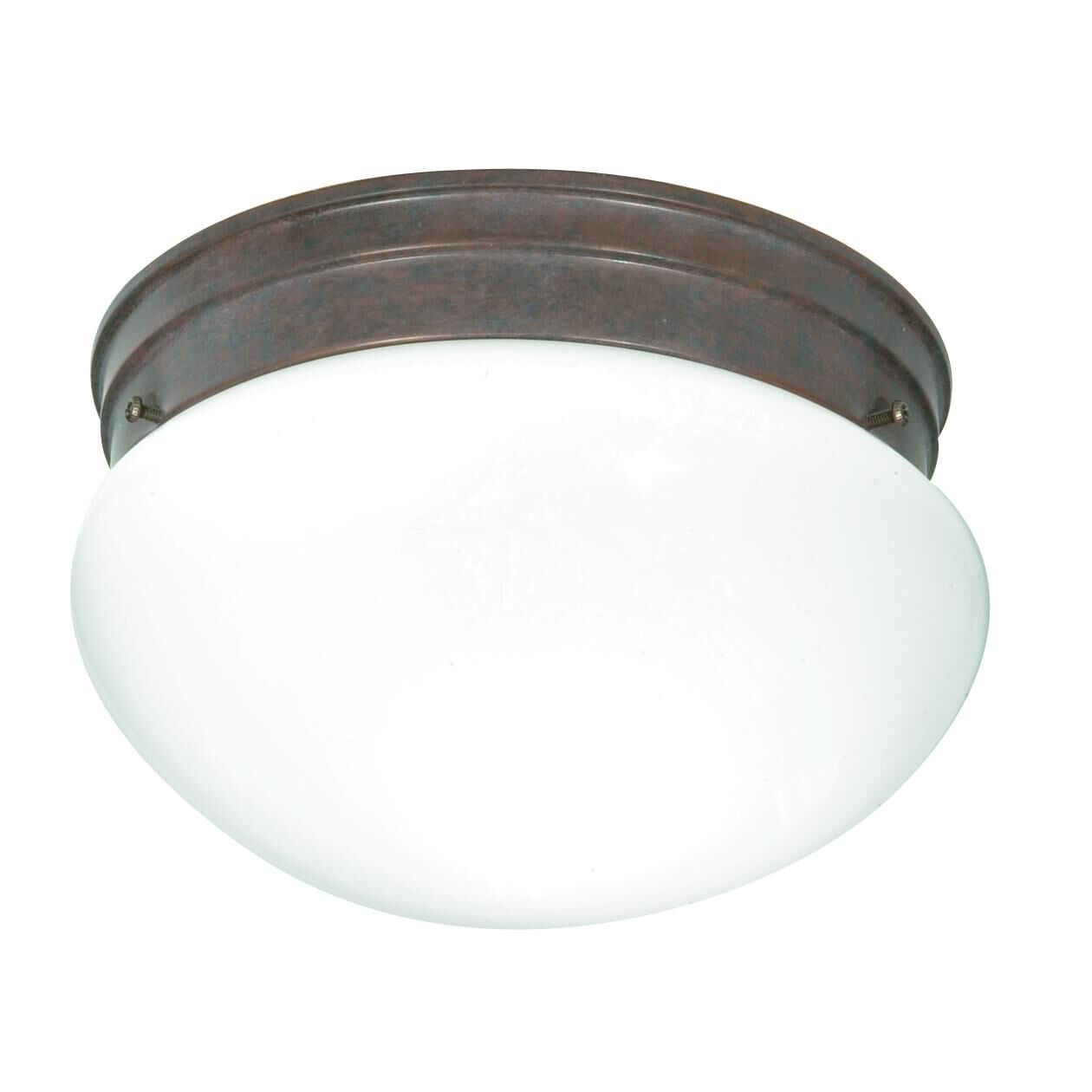 Shown in Old Bronze finish and Medium White Mushroom glass