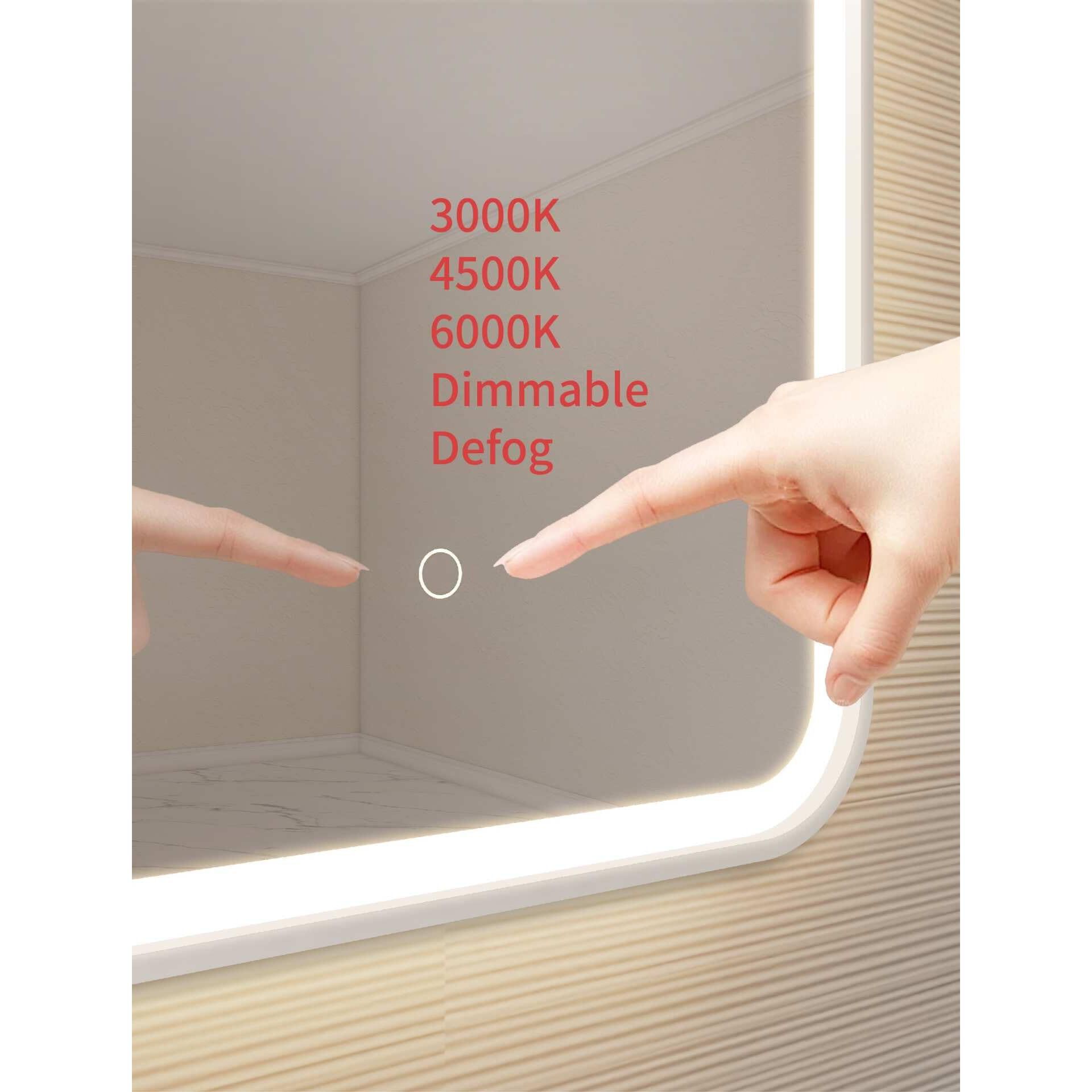 Harmoni 30 Inch Arched LED Lighted Mirror by Elegant Decor