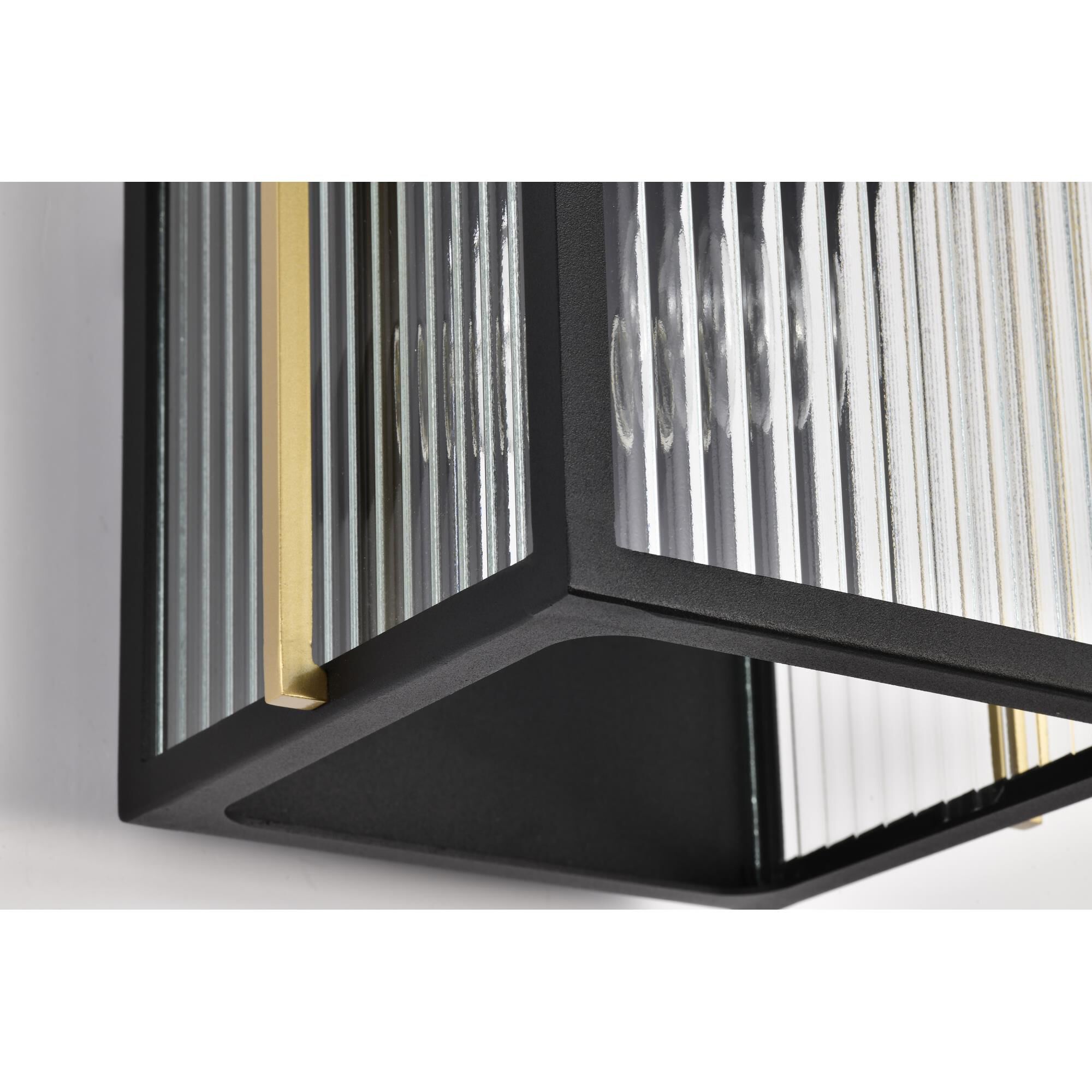 Shown in Black and Gold finish and Clear glass