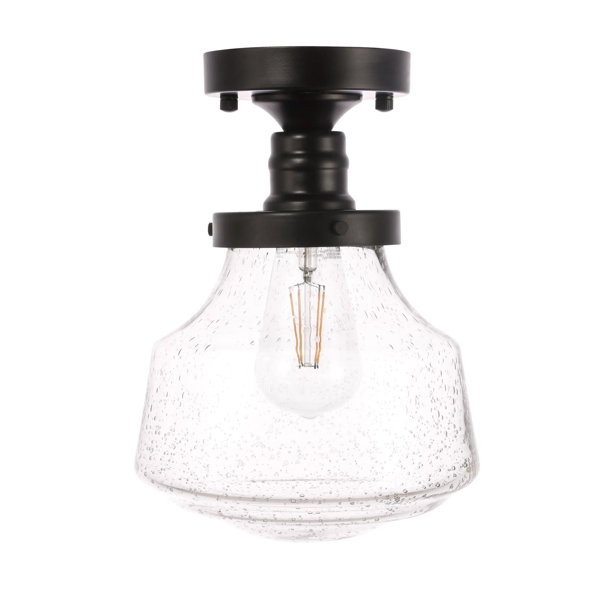Lyle 8 Inch 1 Light Semi Flush Mount by Elegant Lighting