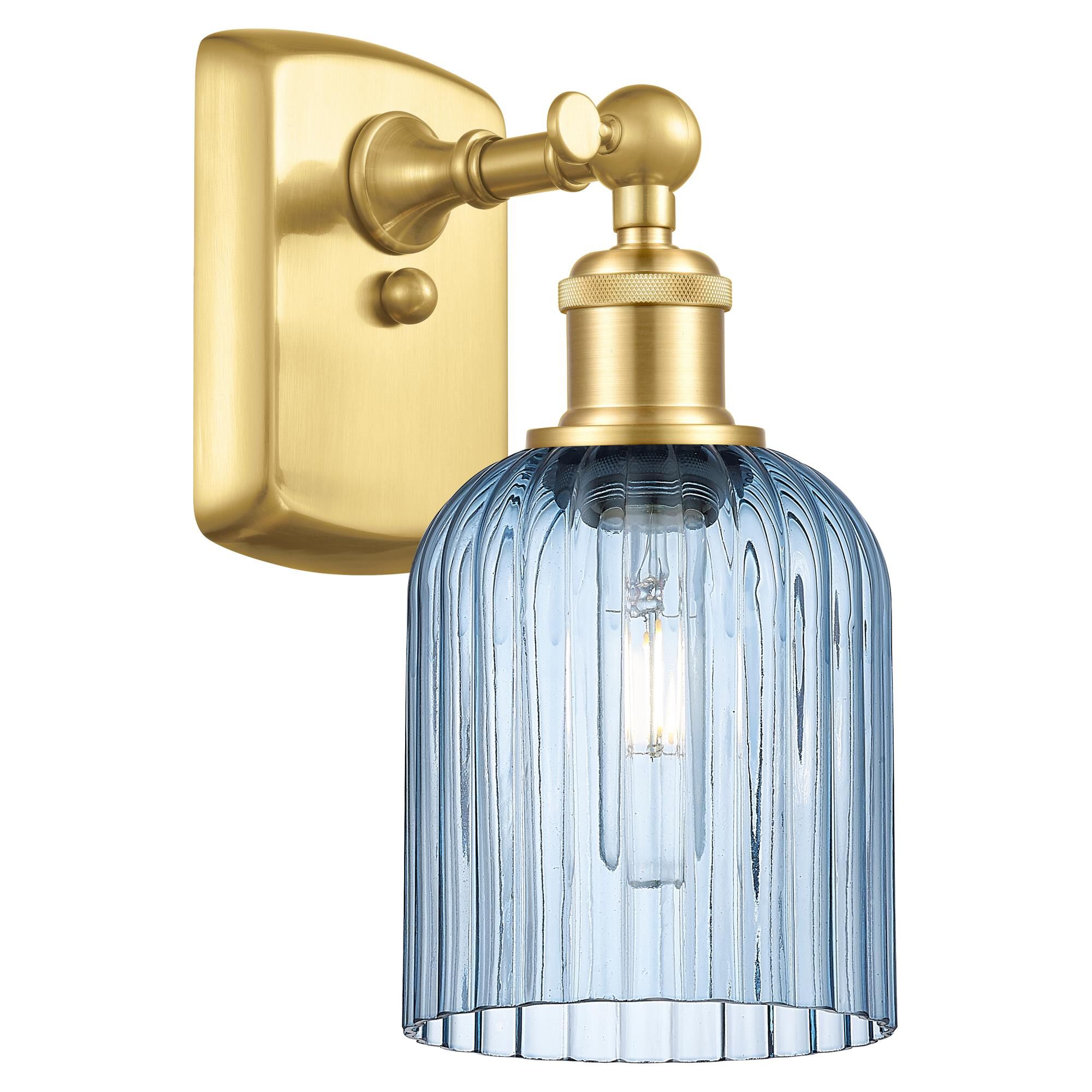 Shown in Satin Gold finish and Princess Blue shade