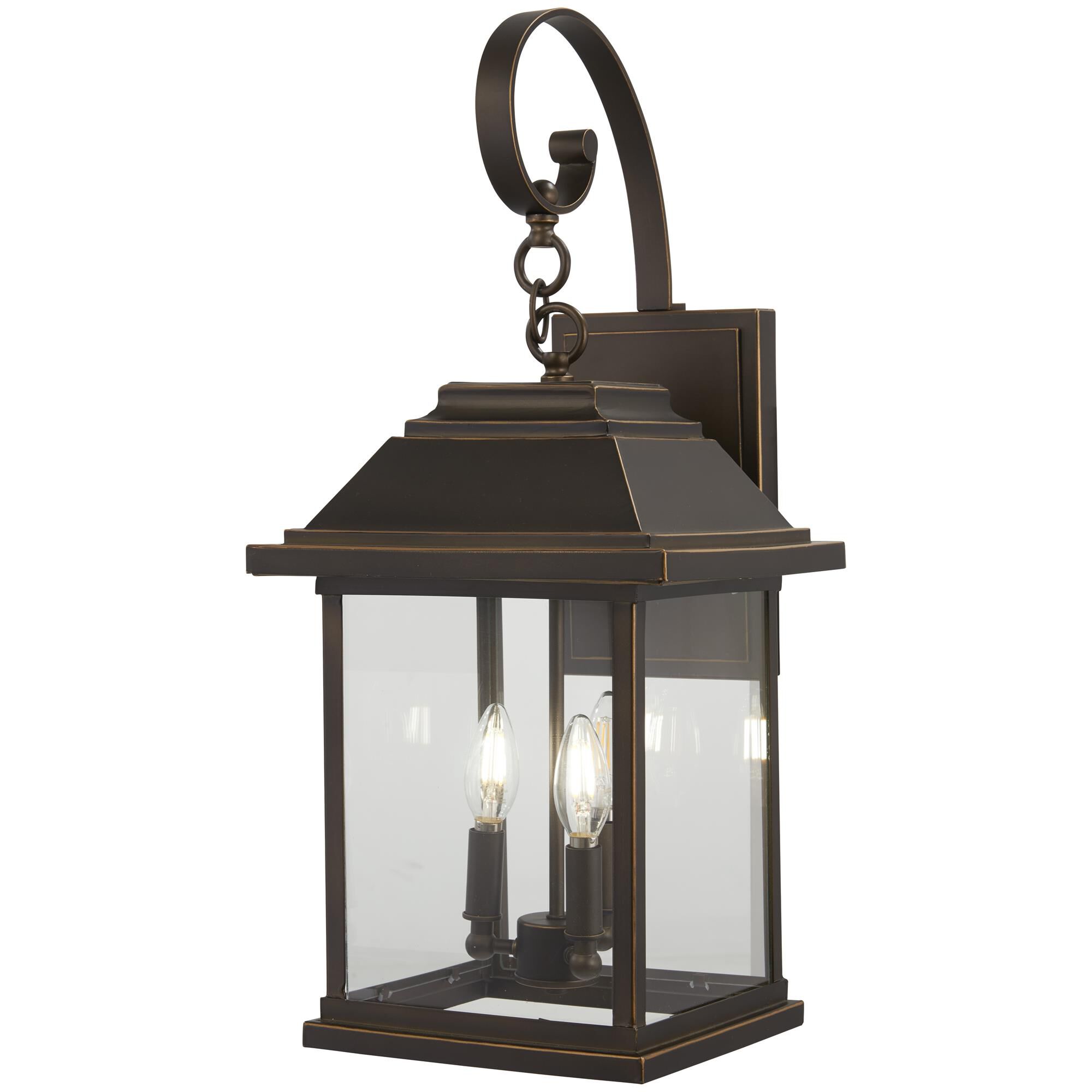 Shown in Oil Rubbed Bronze W/ Gold High finish and Clear glass