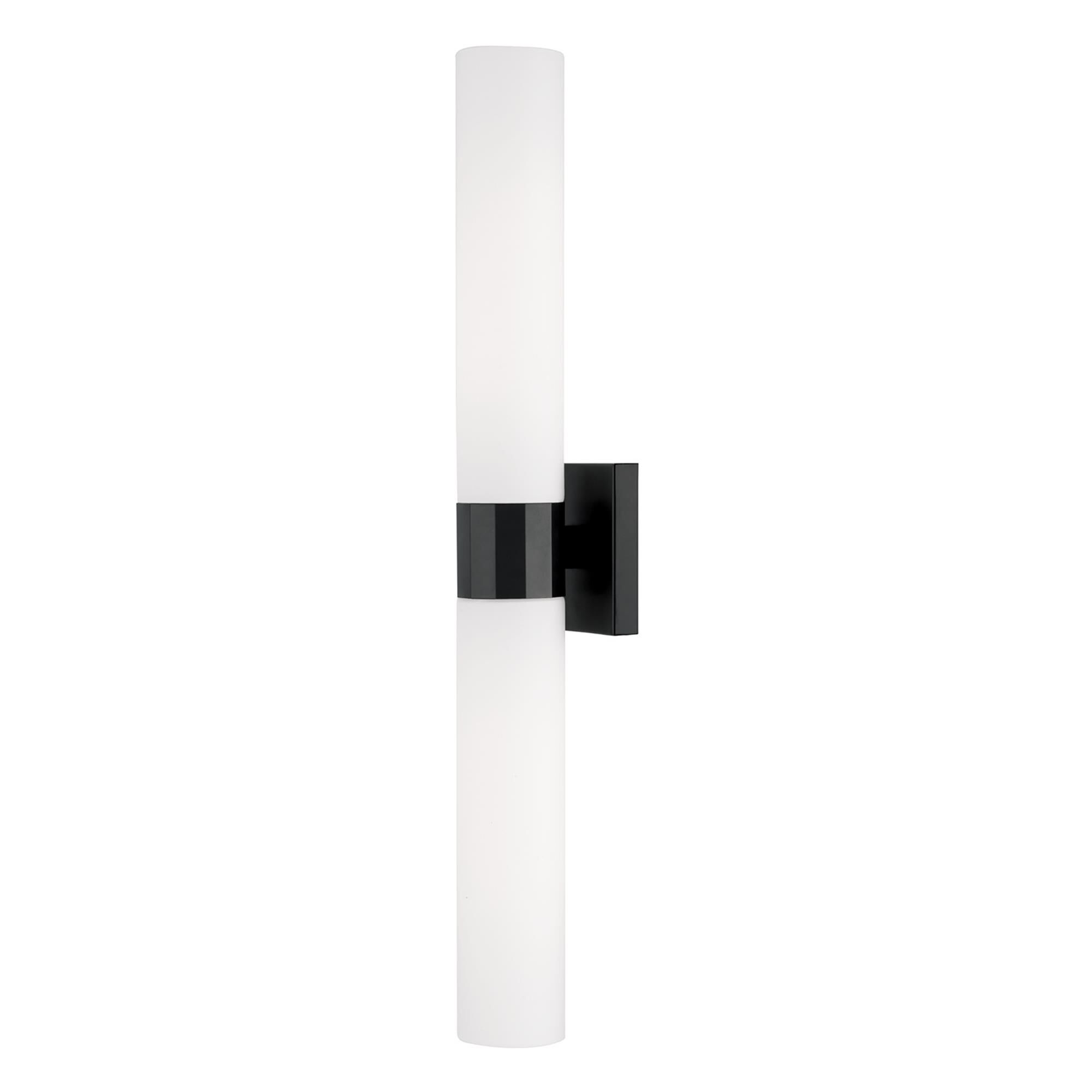 Shown in Matte Black finish and Soft White glass