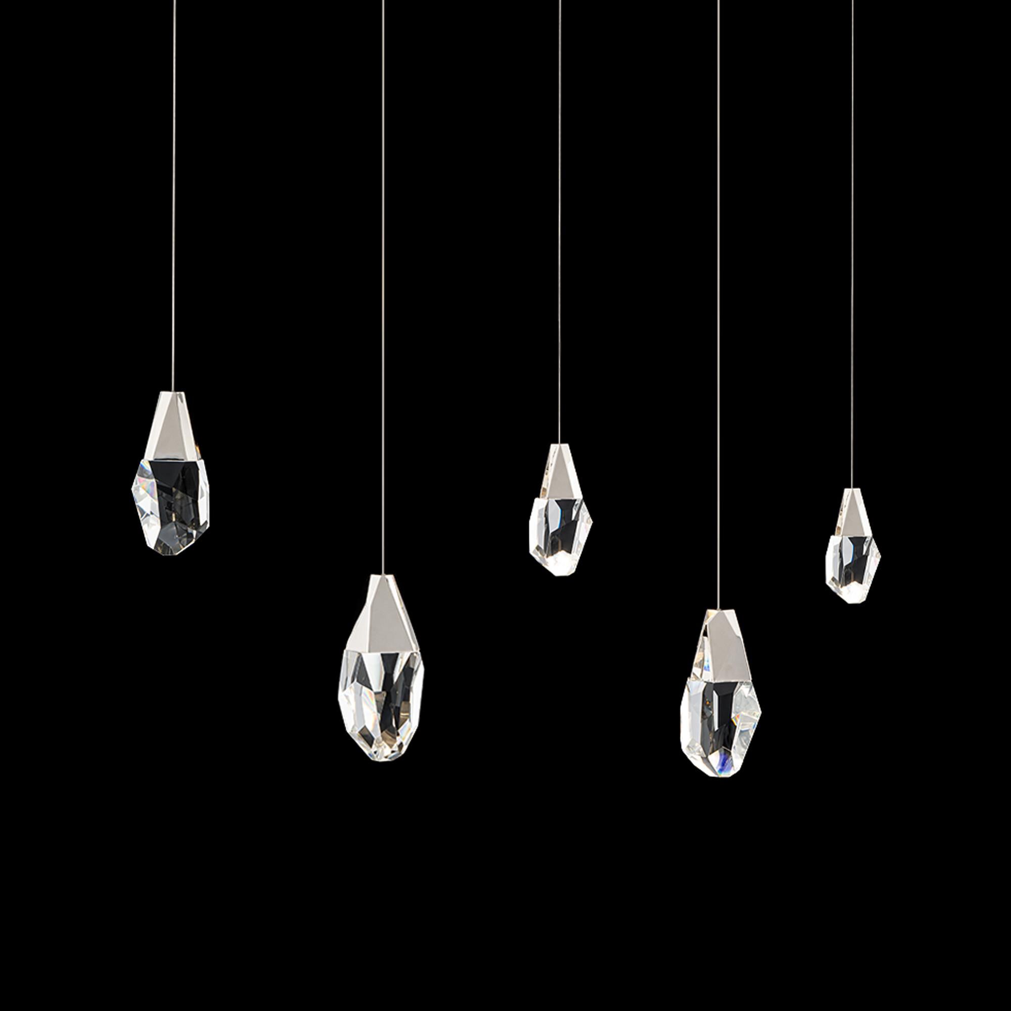 Shown in Polished Nickel finish and Optic Crystal crystal