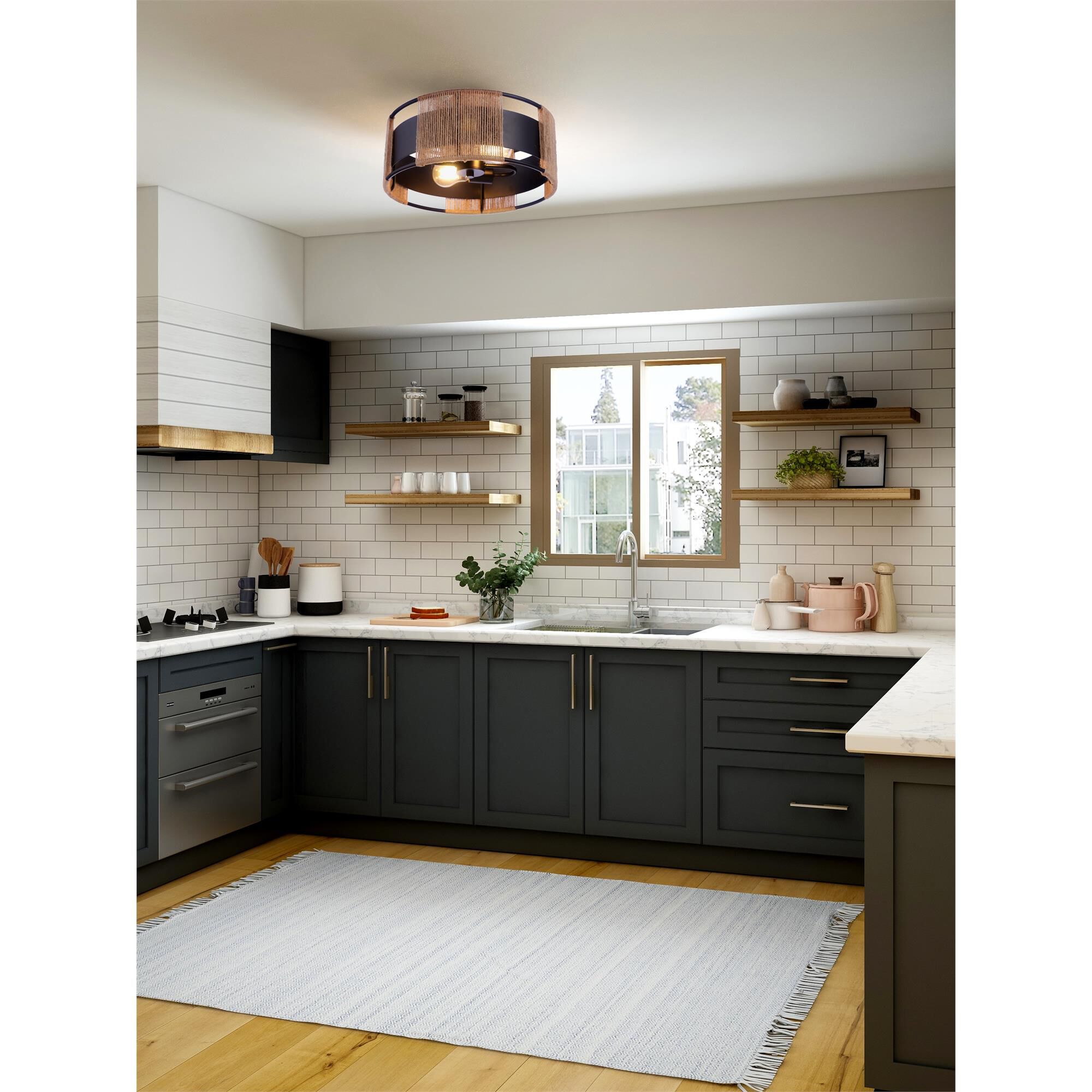 Kensey 14 Inch Semi Flush Mount,