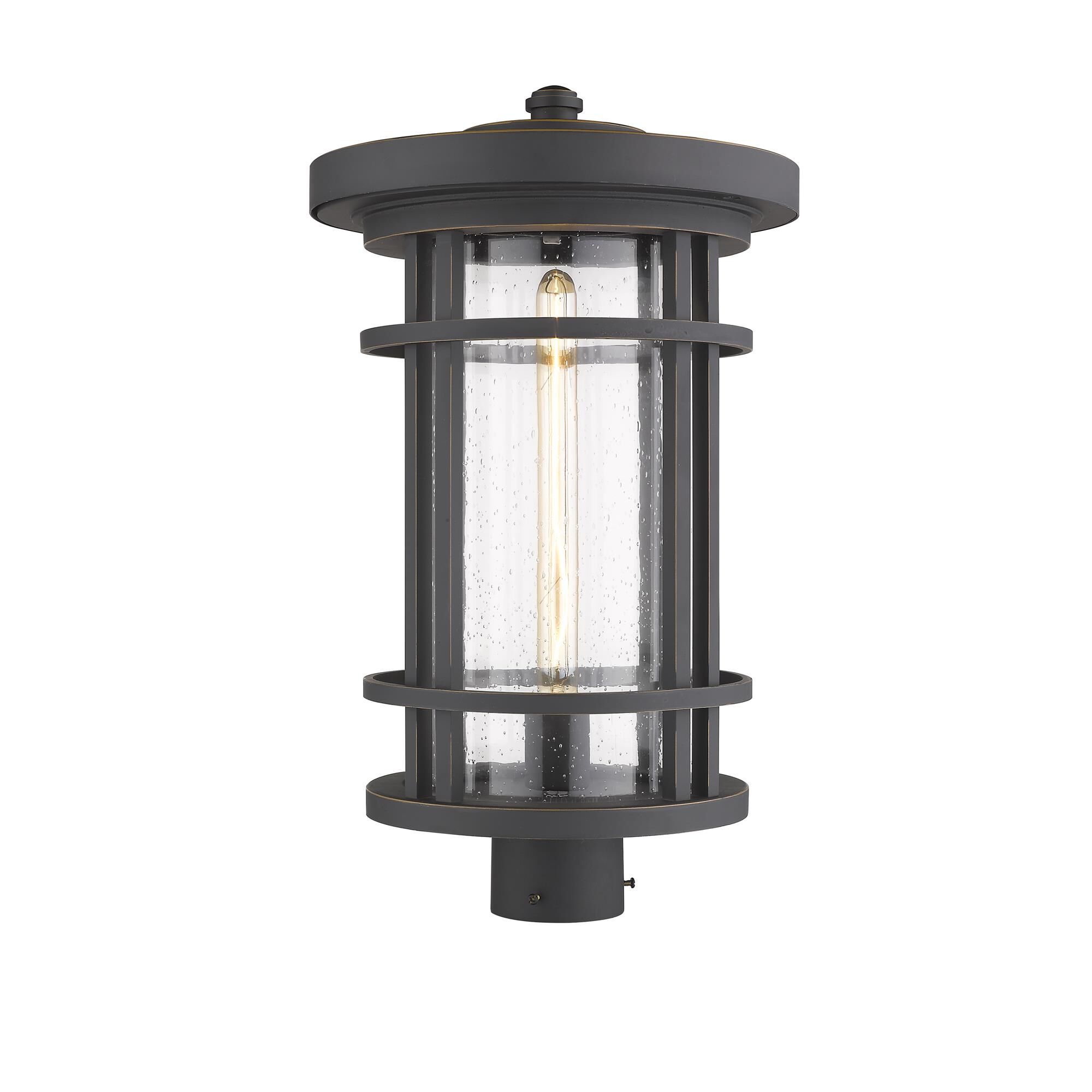 Shown in Oil Rubbed Bronze finish and Glass shade