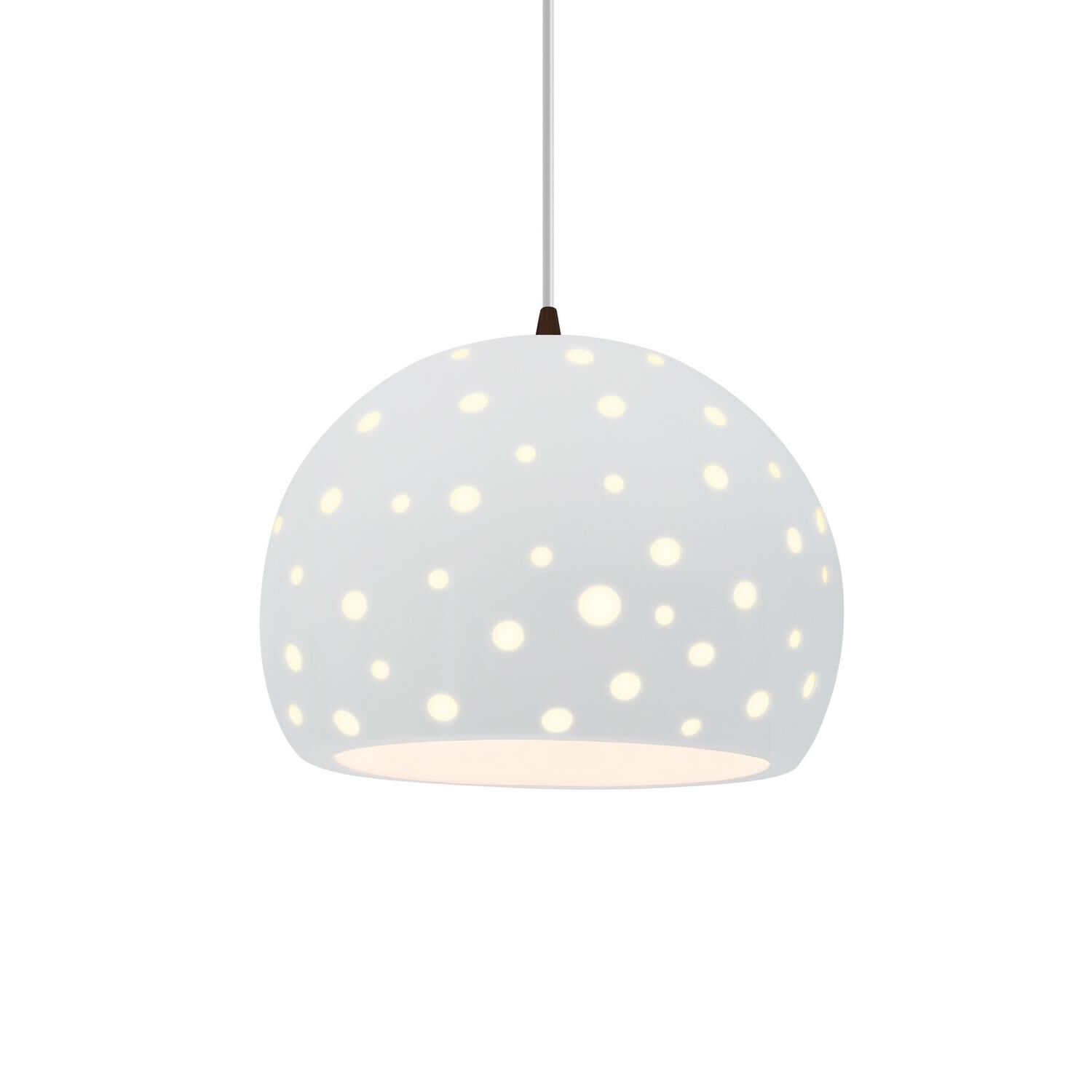 Perforated Globe 12 Inch Large Pendant by Justice Design Group