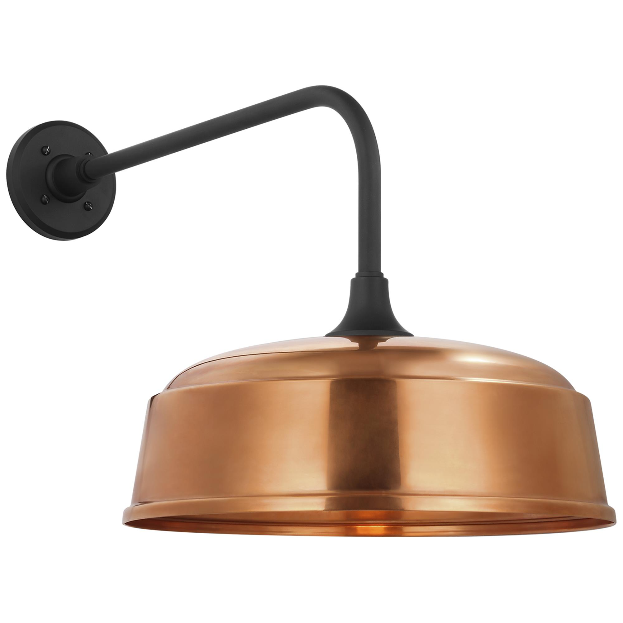 Shown in Matte Black finish and Copper shade