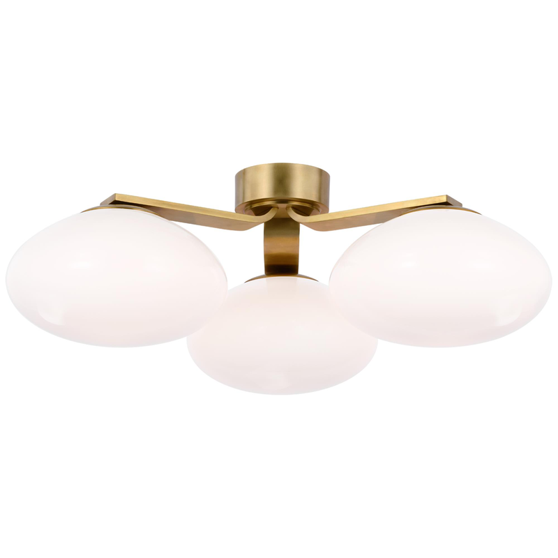 Champalimaud Marisol 26 Inch 3 Light LED Semi Flush Mount by Visual Comfort Signature Collection