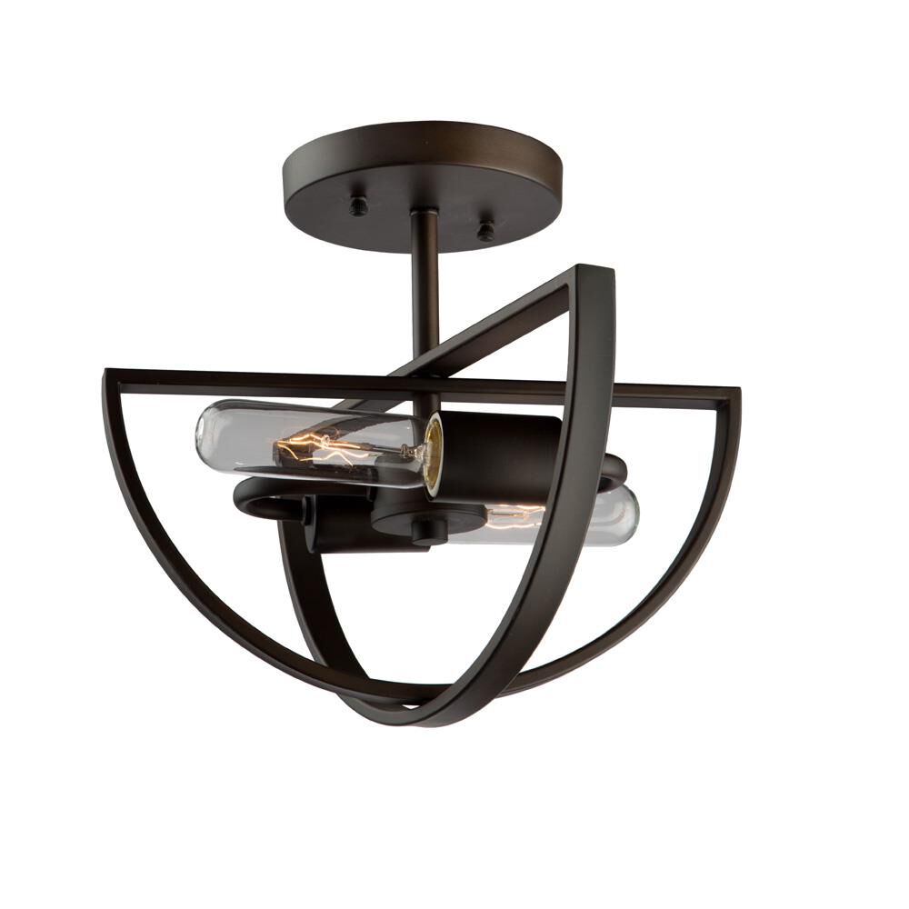 Newport 12 Inch 2 Light Semi Flush Mount by Artcraft