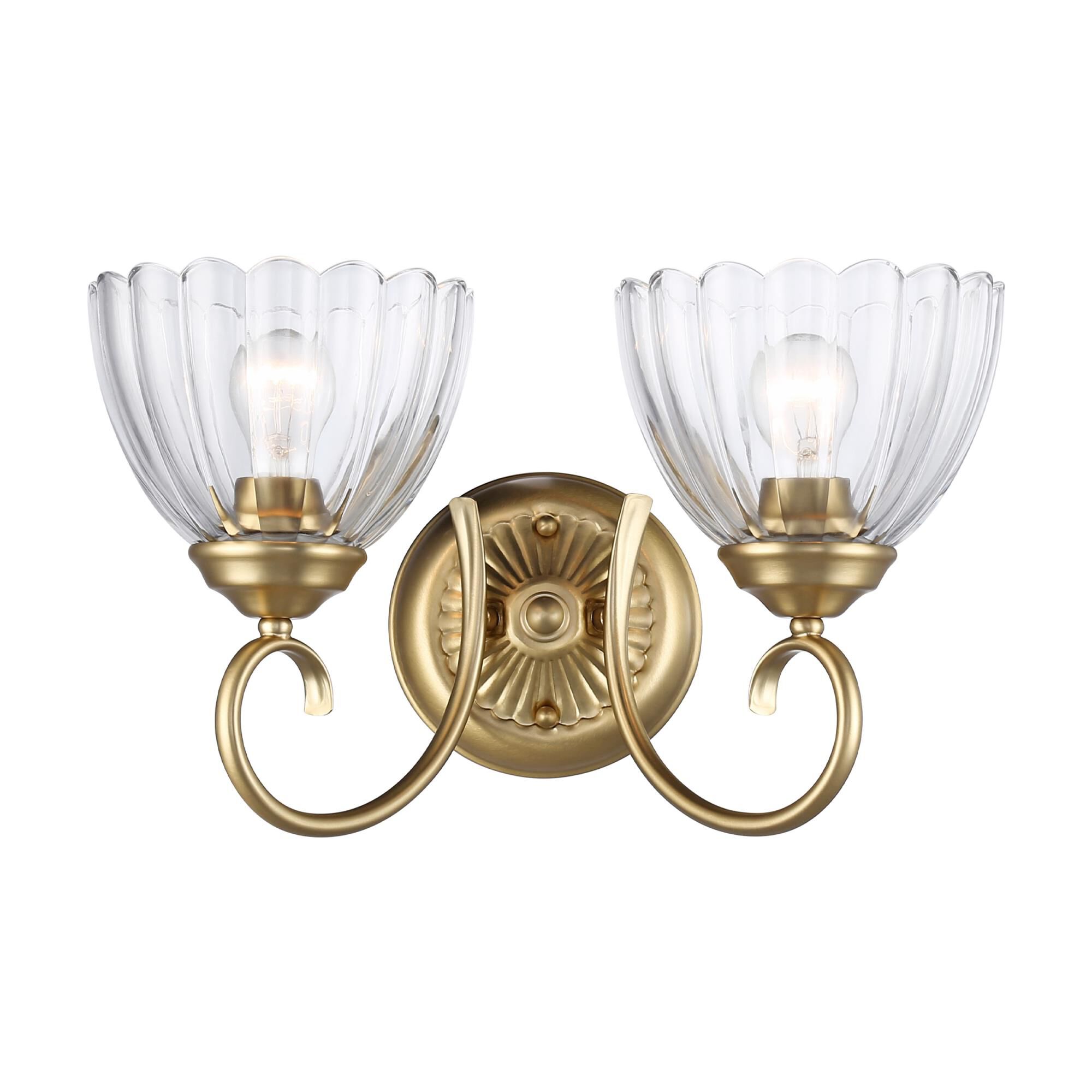 Shown in Brushed Champagne Bronze finish and Clear glass