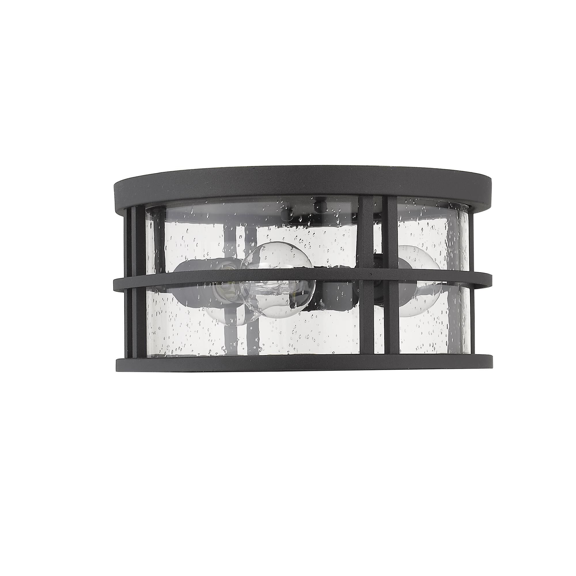 Shown in Black finish and Glass shade