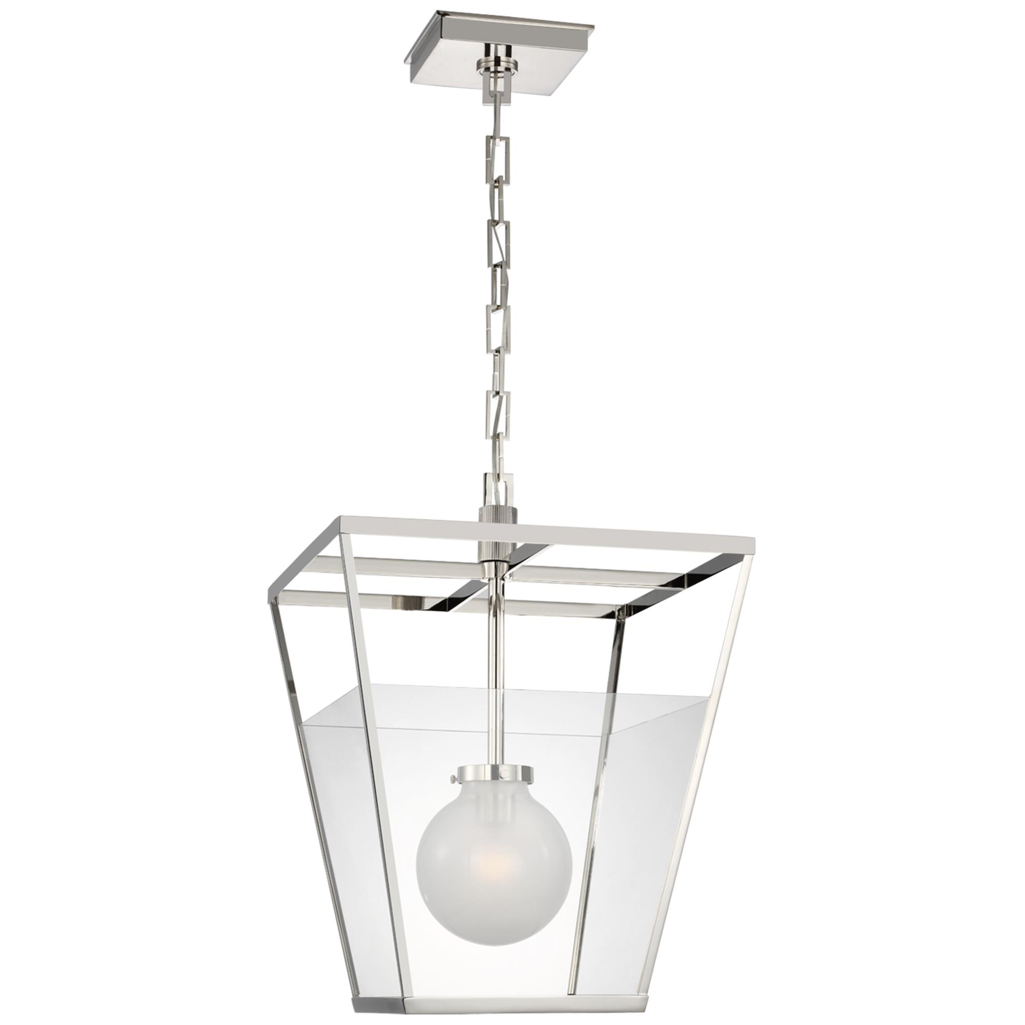 Shown in Polished Nickel finish and Clear glass