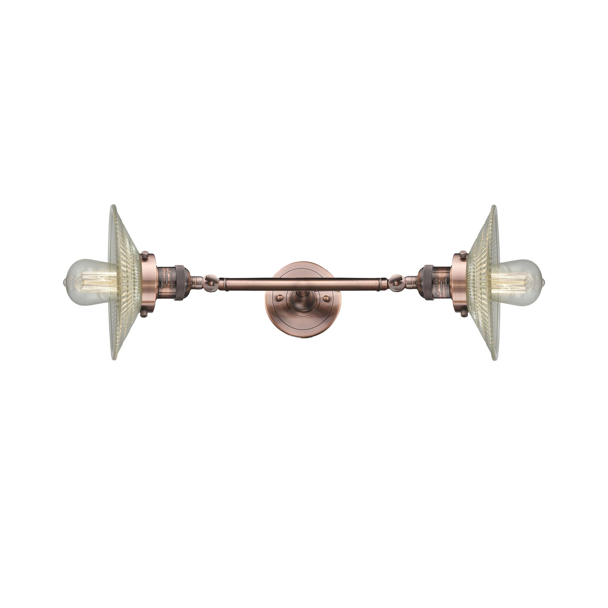 Bruno Marashlian Halophane 19 Inch 2 Light Bath Vanity Light by Innovations Lighting