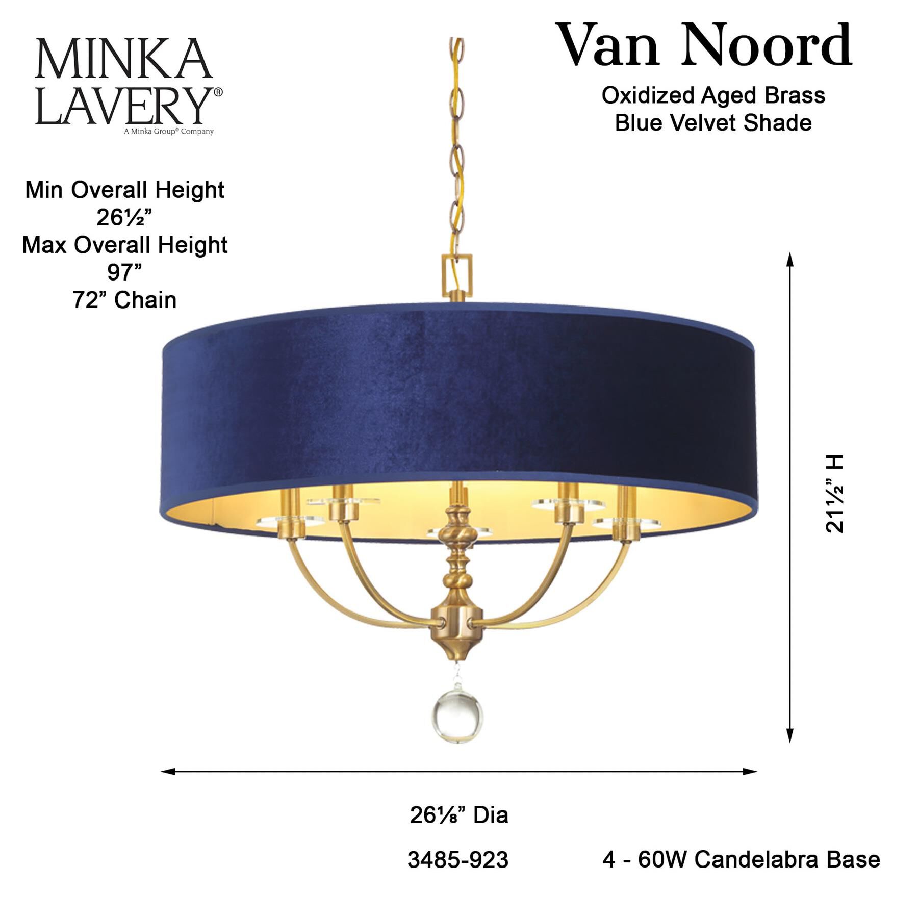 Van Noord 26 Inch Chandelier by Minka Lavery