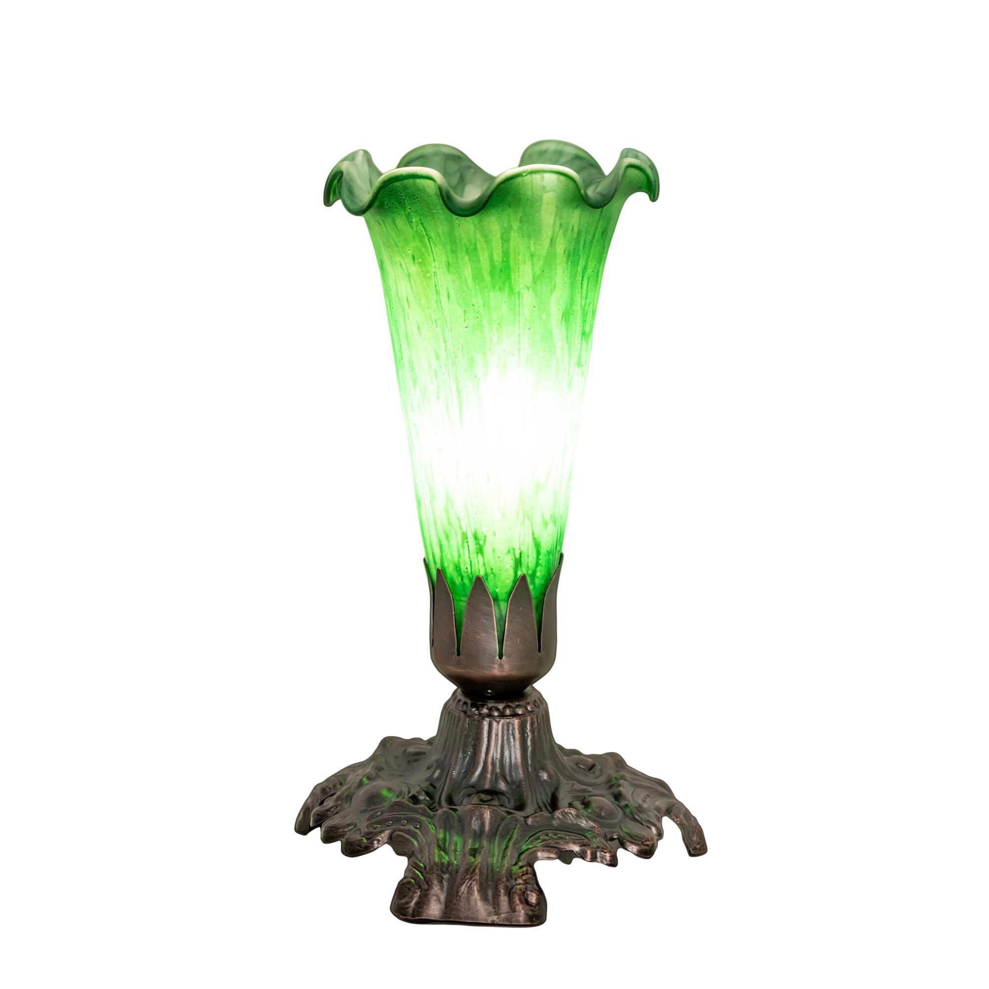 Green Pond Lily 7 Inch Table Lamp by Meyda Lighting