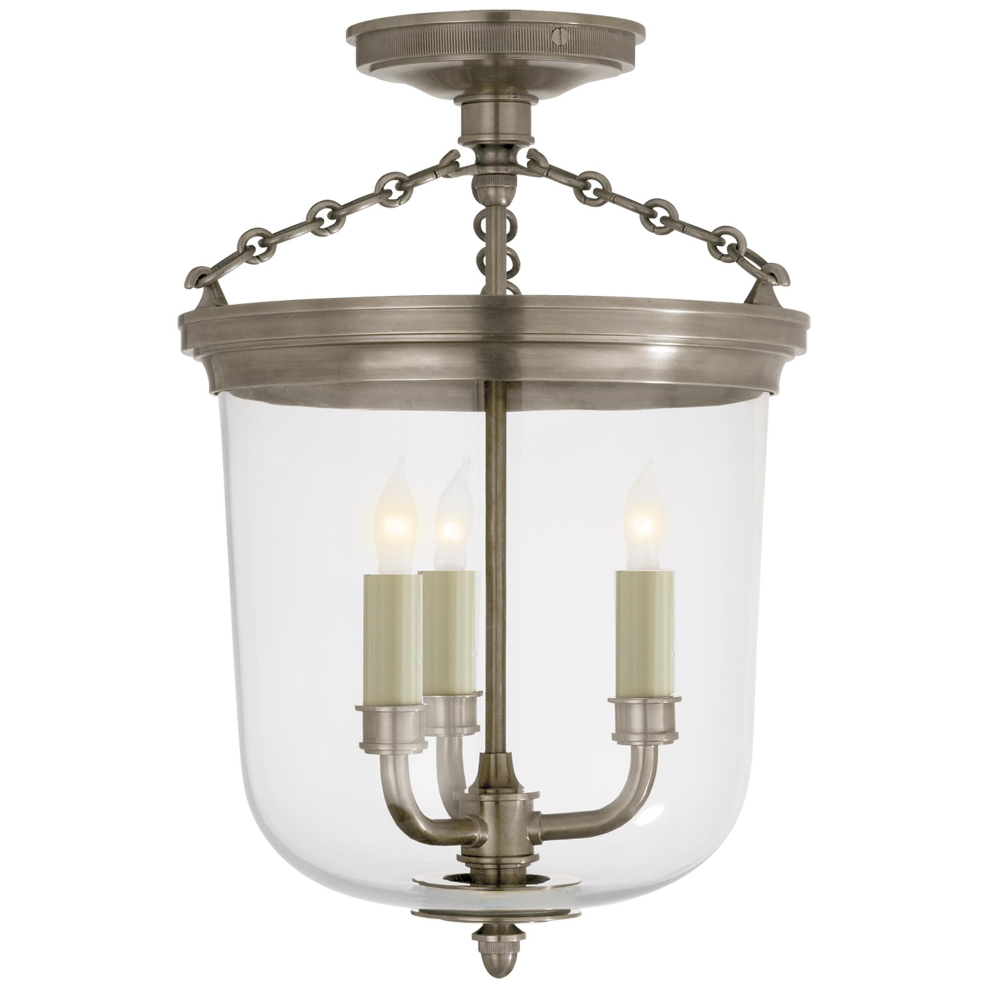 Shown in Antique Nickel finish and Clear glass