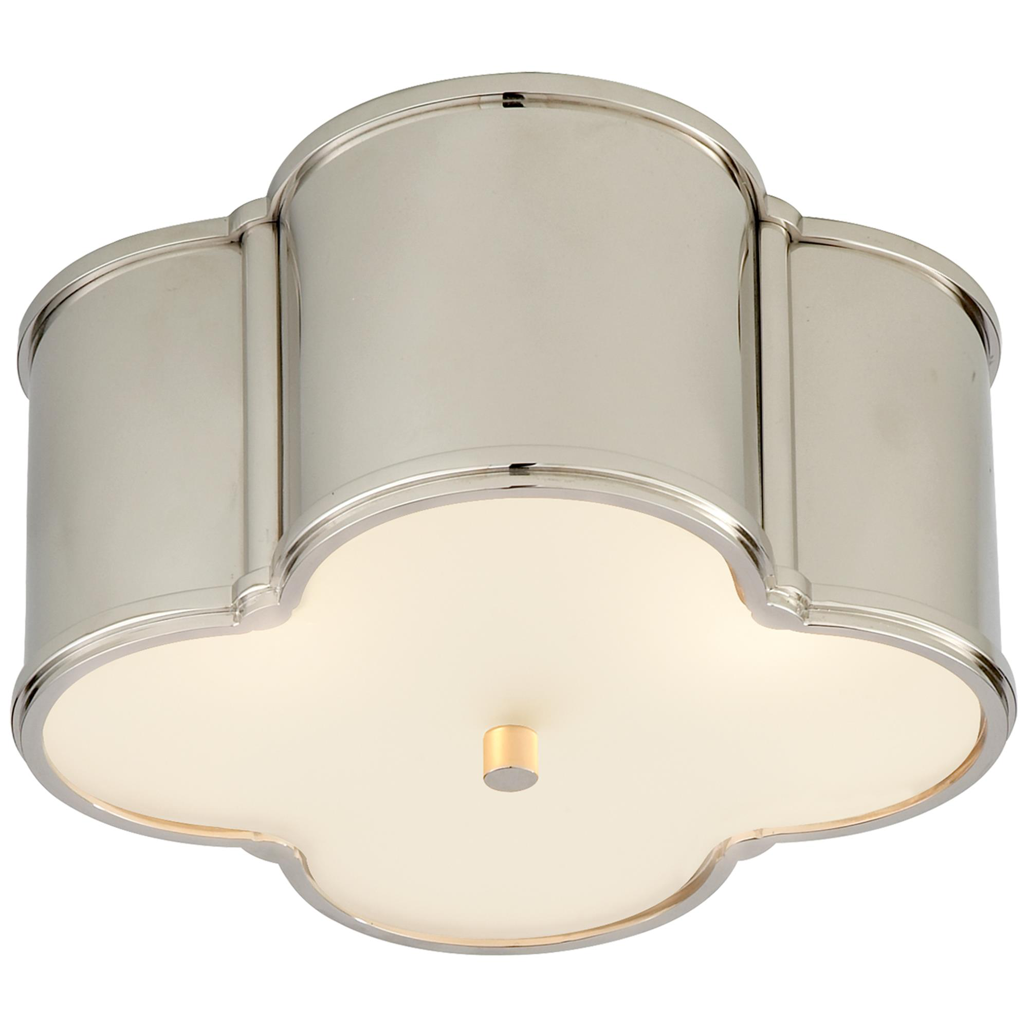 Shown in Polished Nickel finish and Frosted glass
