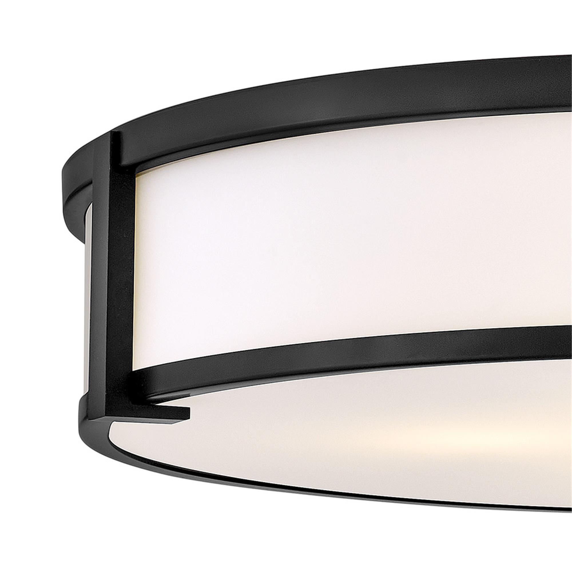 Shown in Black finish and Etched Opal glass