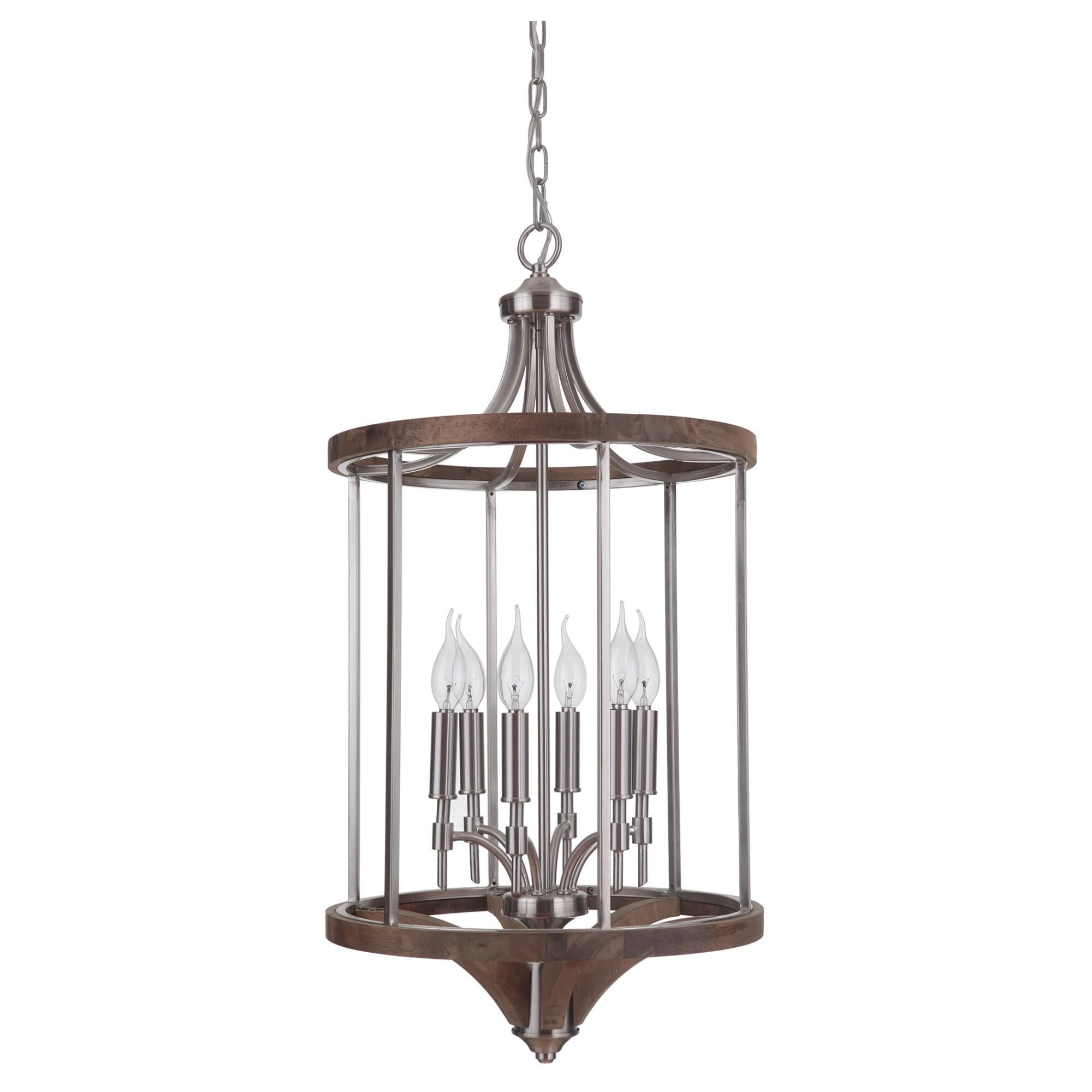 Shown in Brushed Nickel/Whiskey Barrel finish