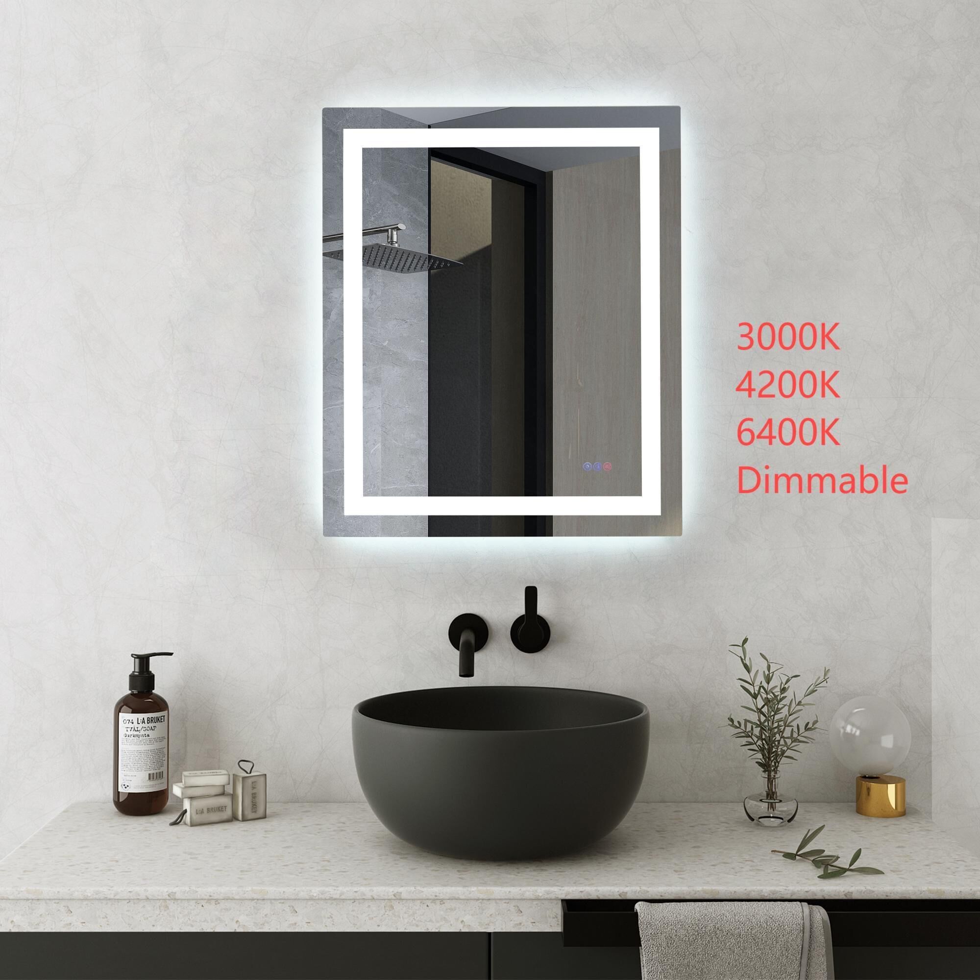 Riven 36 Inch LED Lighted Mirror by Elegant Dcor