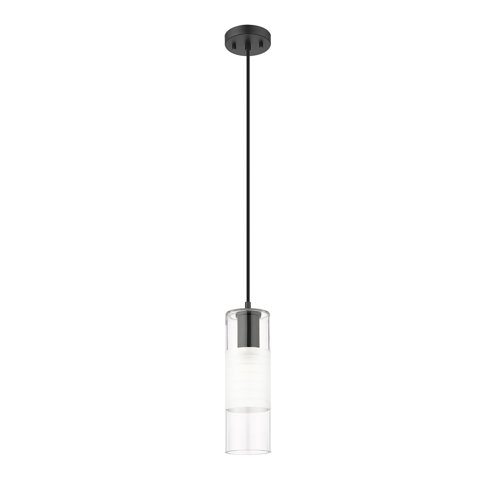 Shown in Matte Black finish and Clear and Frosted glass