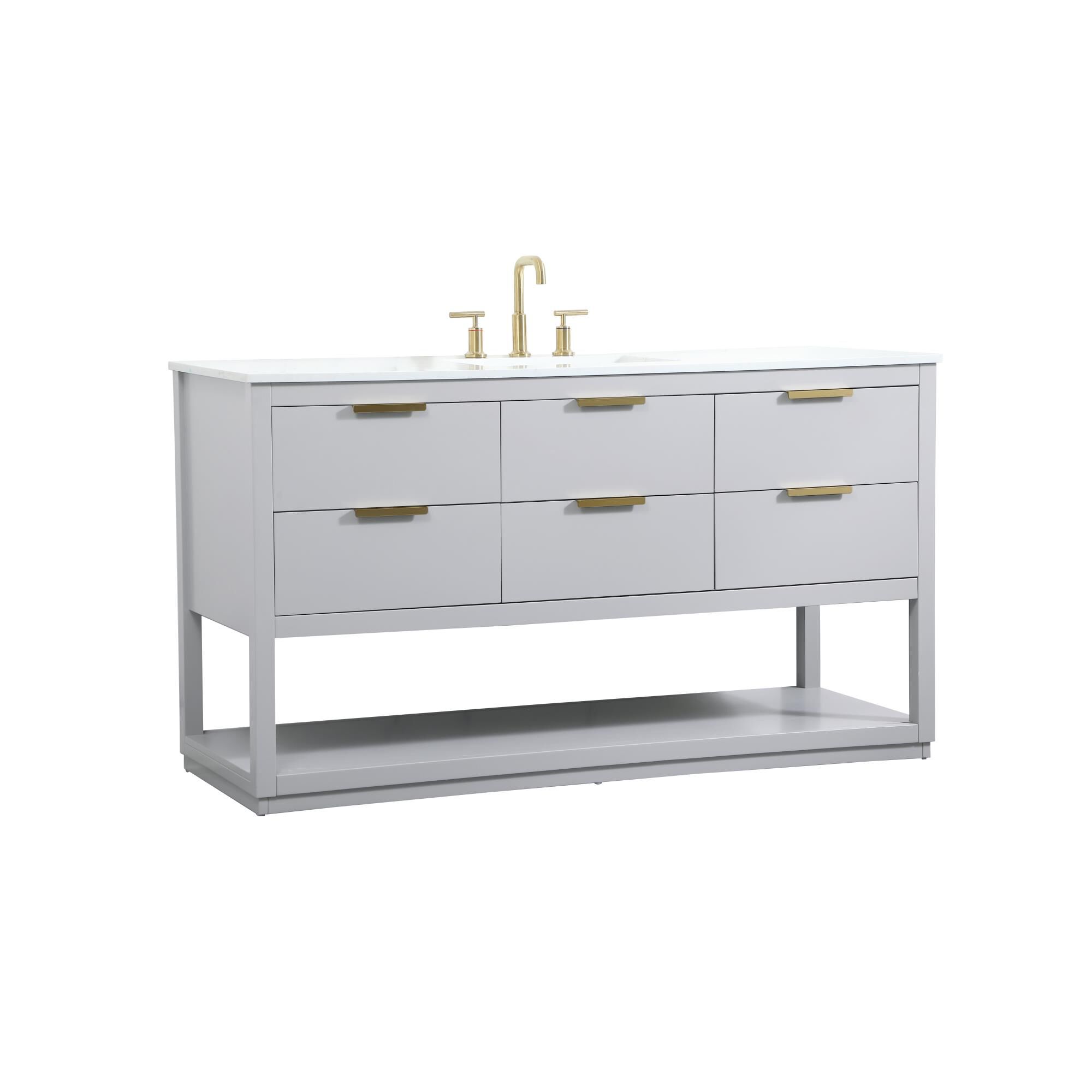 Larkin 60 Inch Bath Vanity by Elegant Decor