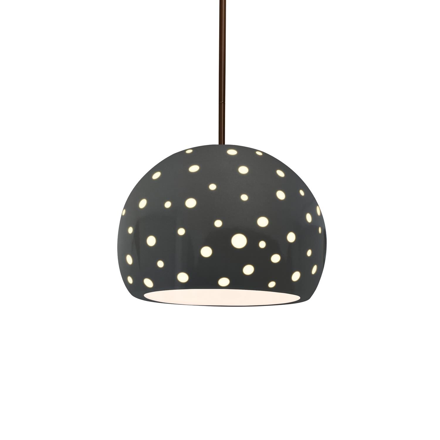 Shown in Dark Bronze finish and Gloss Grey shade