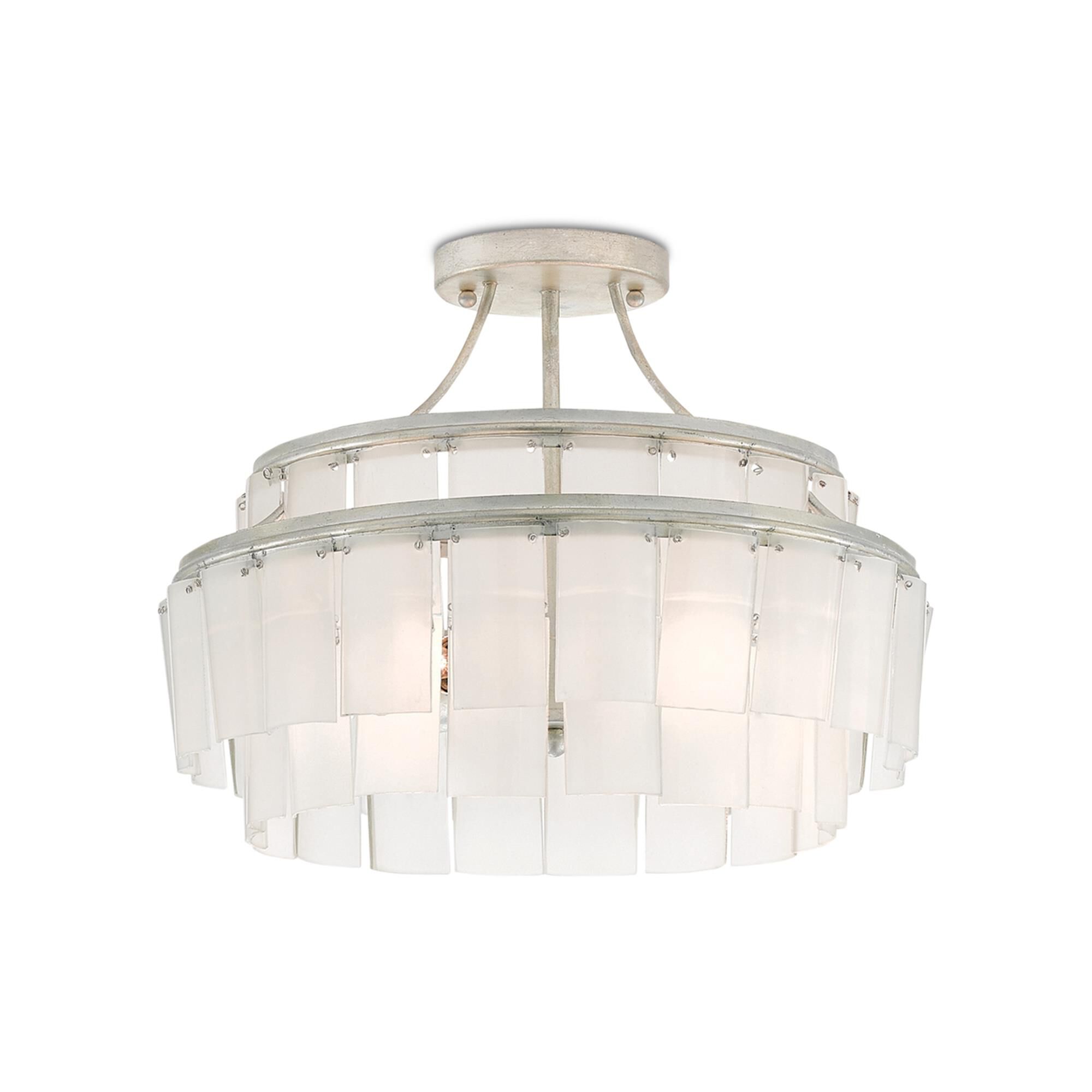 Shown in Contemporary Silver Leaf-Opaque White finish