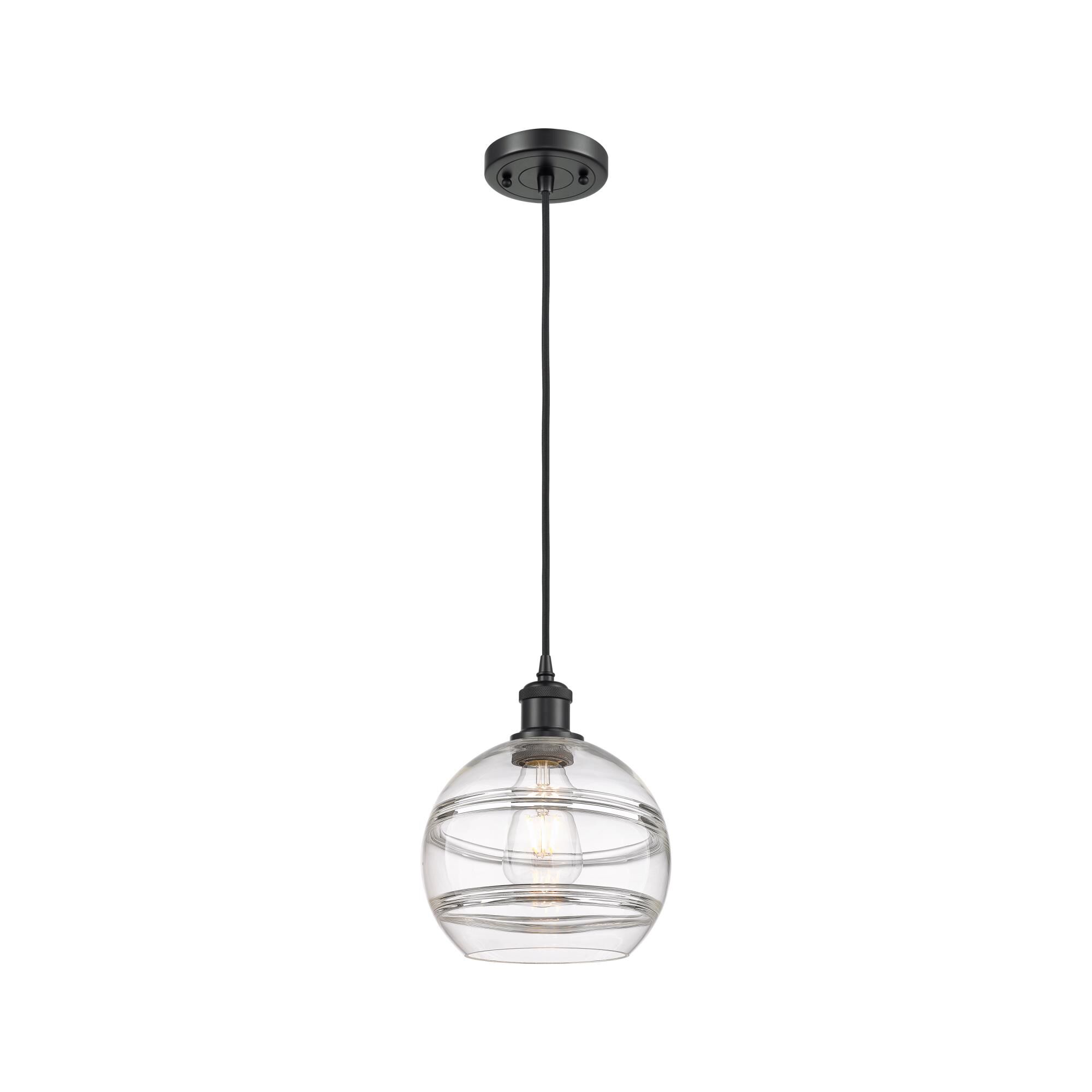 Shown in Matte Black finish and Clear glass