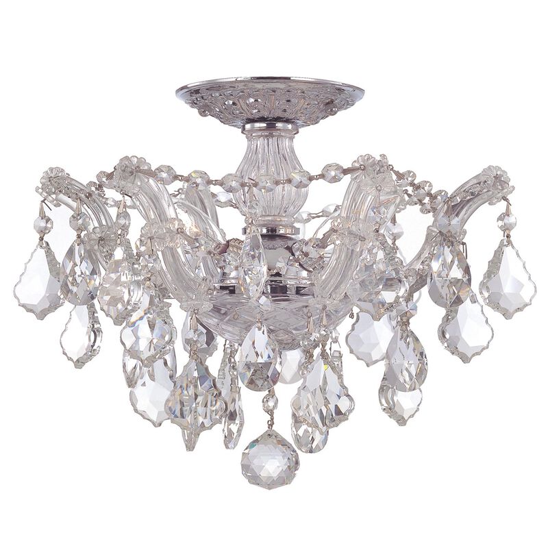 Maria Theresa 13 Inch 3 Light Semi Flush Mount by Crystorama