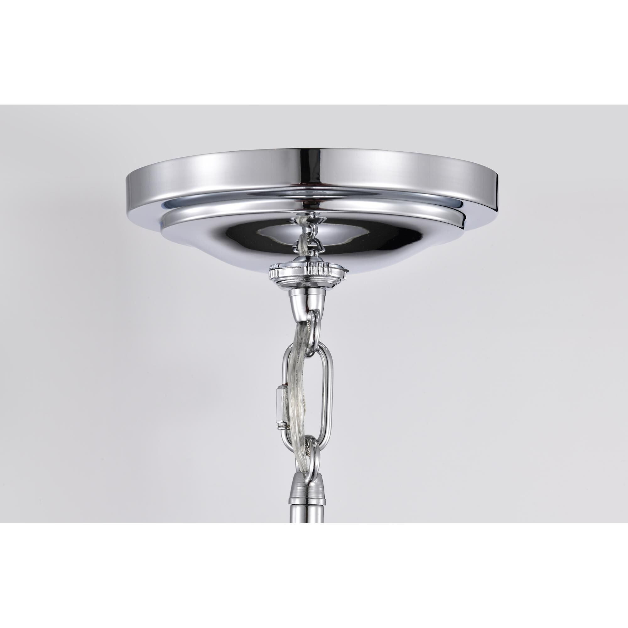 Shown in Polished Nickel finish and White Opal glass