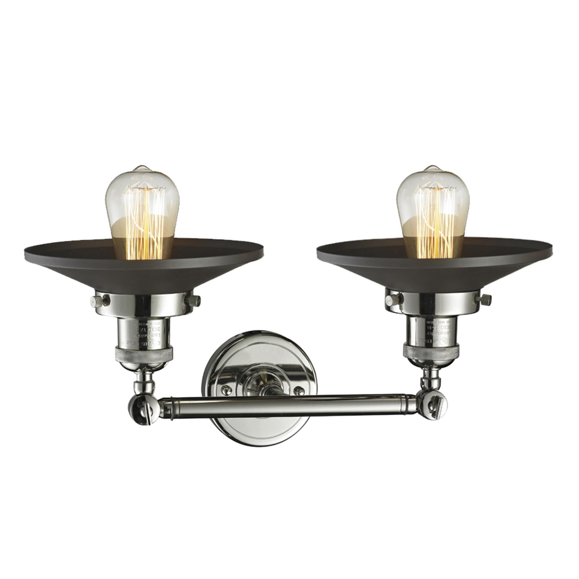 Shown in Polished Nickel finish and Matte Black shade