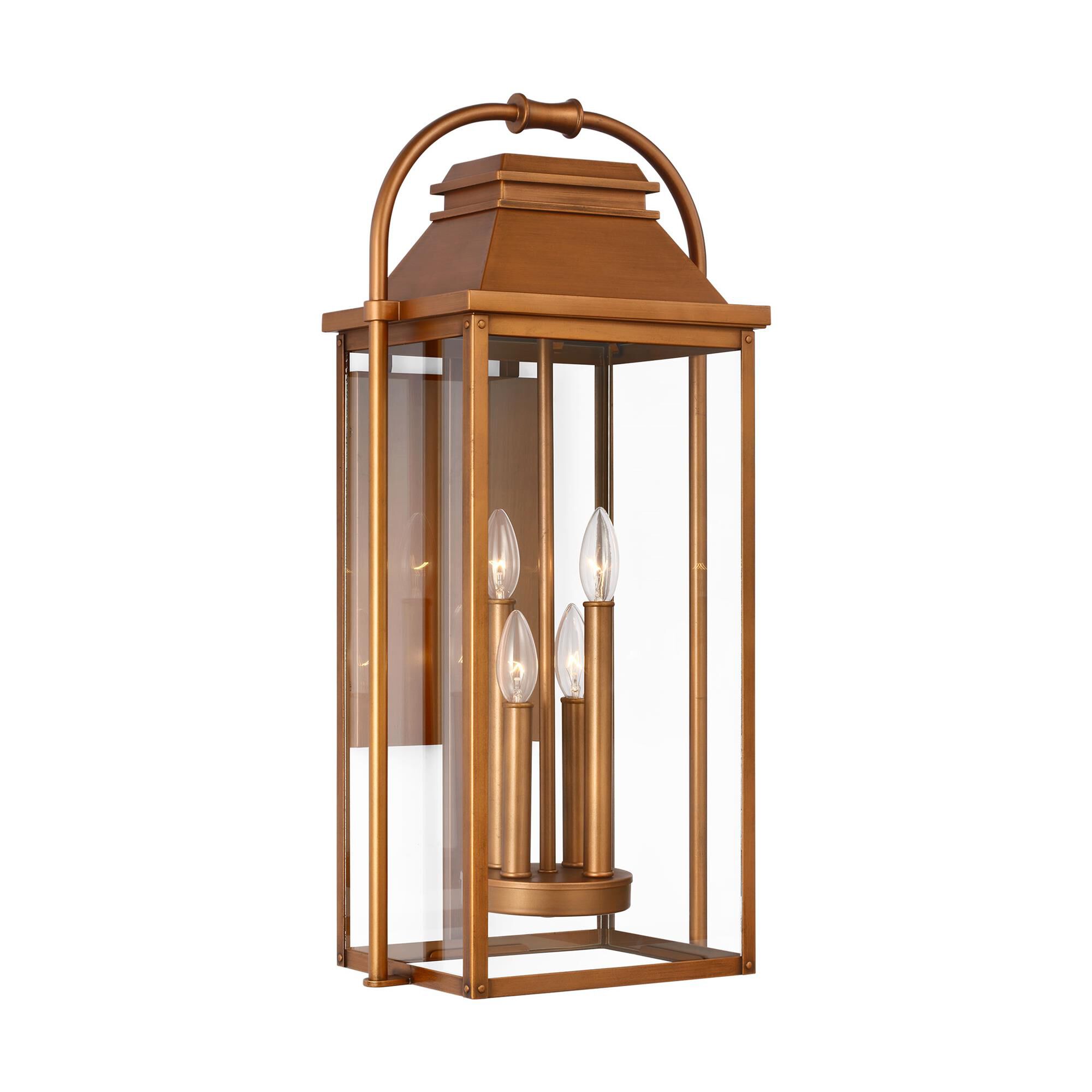 Shown in Natural Copper finish and Clear Seeded glass