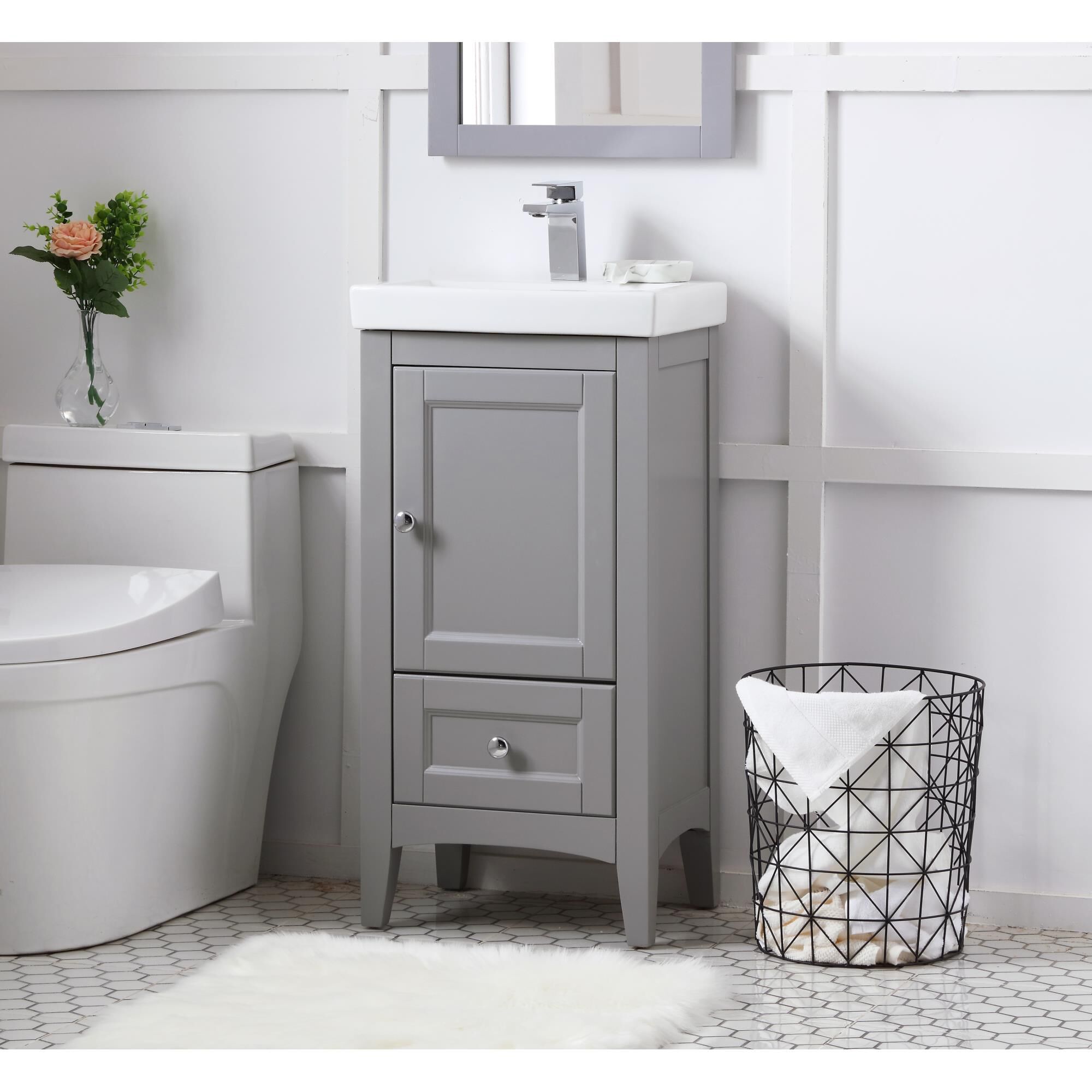 Shown in Grey finish