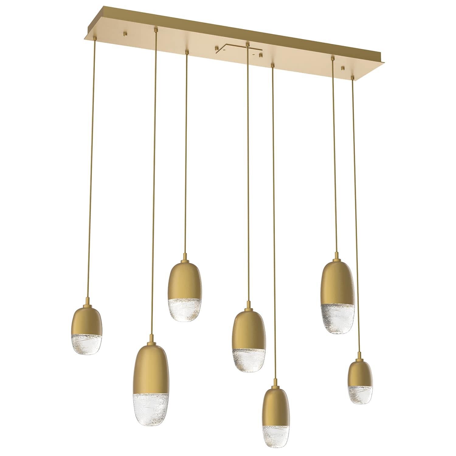 Pebble 42 Inch 7 Light LED Linear Suspension Light by Hammerton Studio