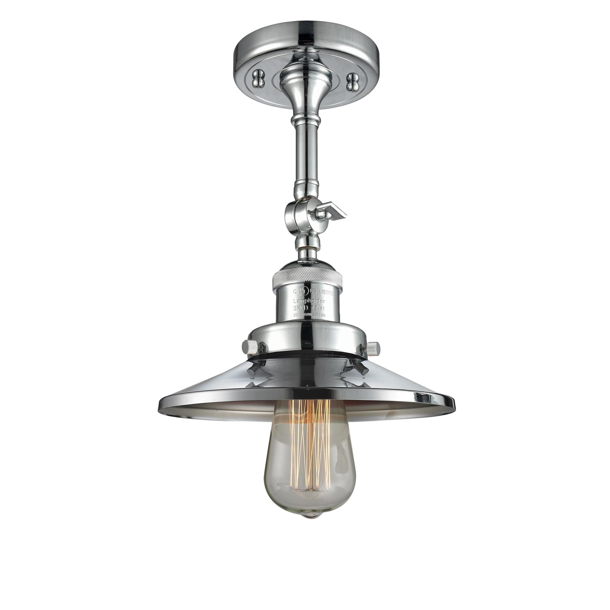 Shown in Polished Chrome finish and Polished Chrome shade