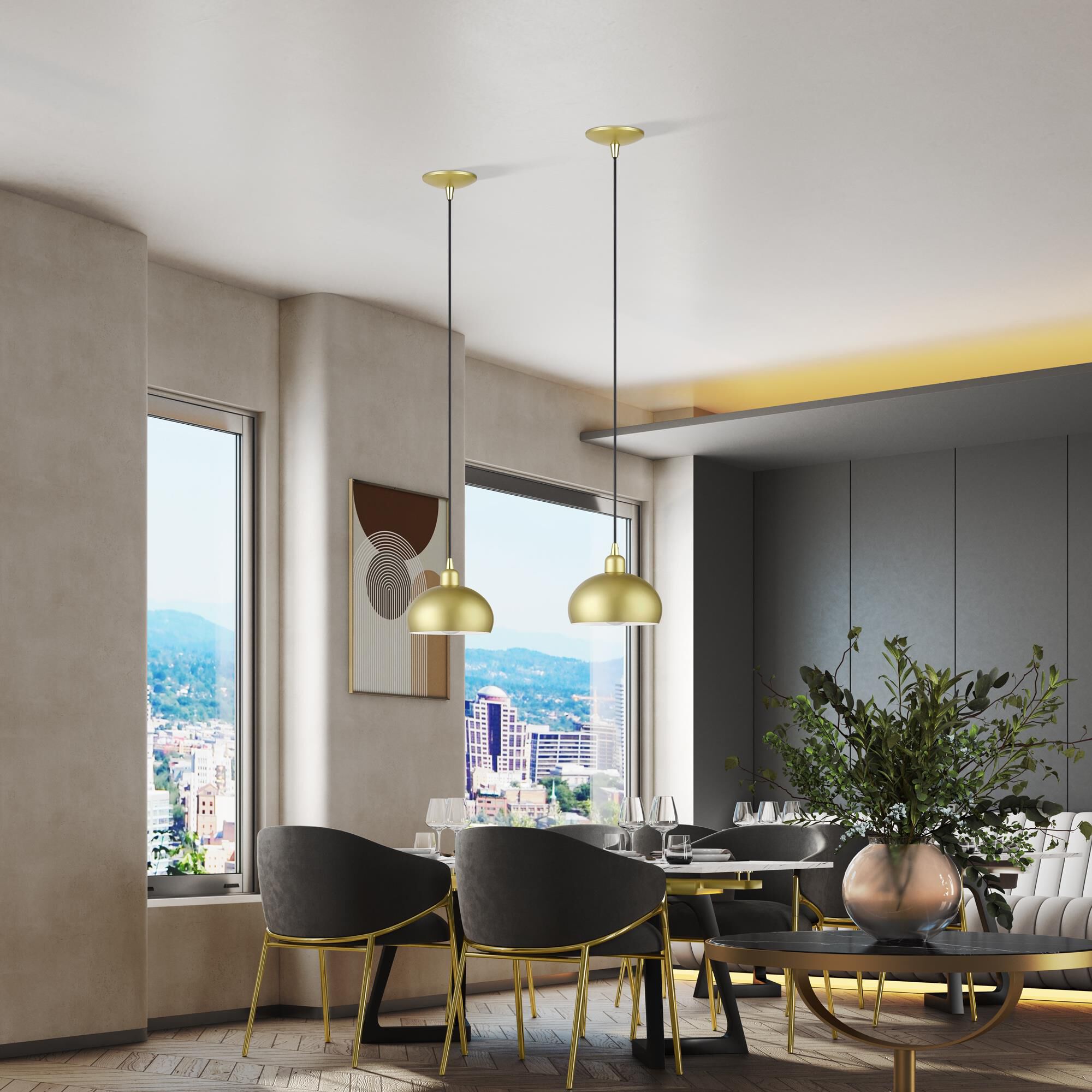 Domma 8 Inch Mini Pendant by Livex Lighting