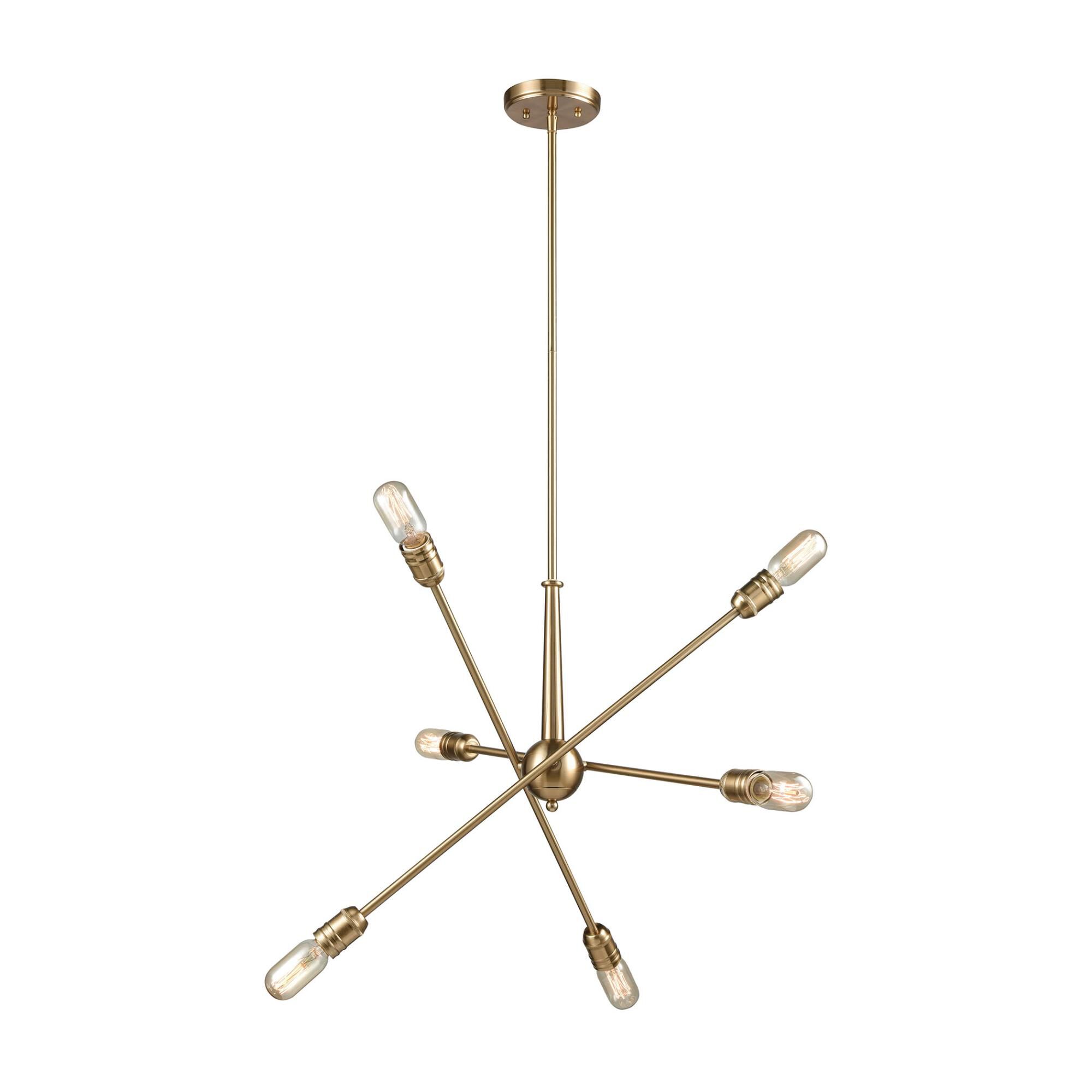 Delphine 28 Inch 6 Light Chandelier by ELK Lighting