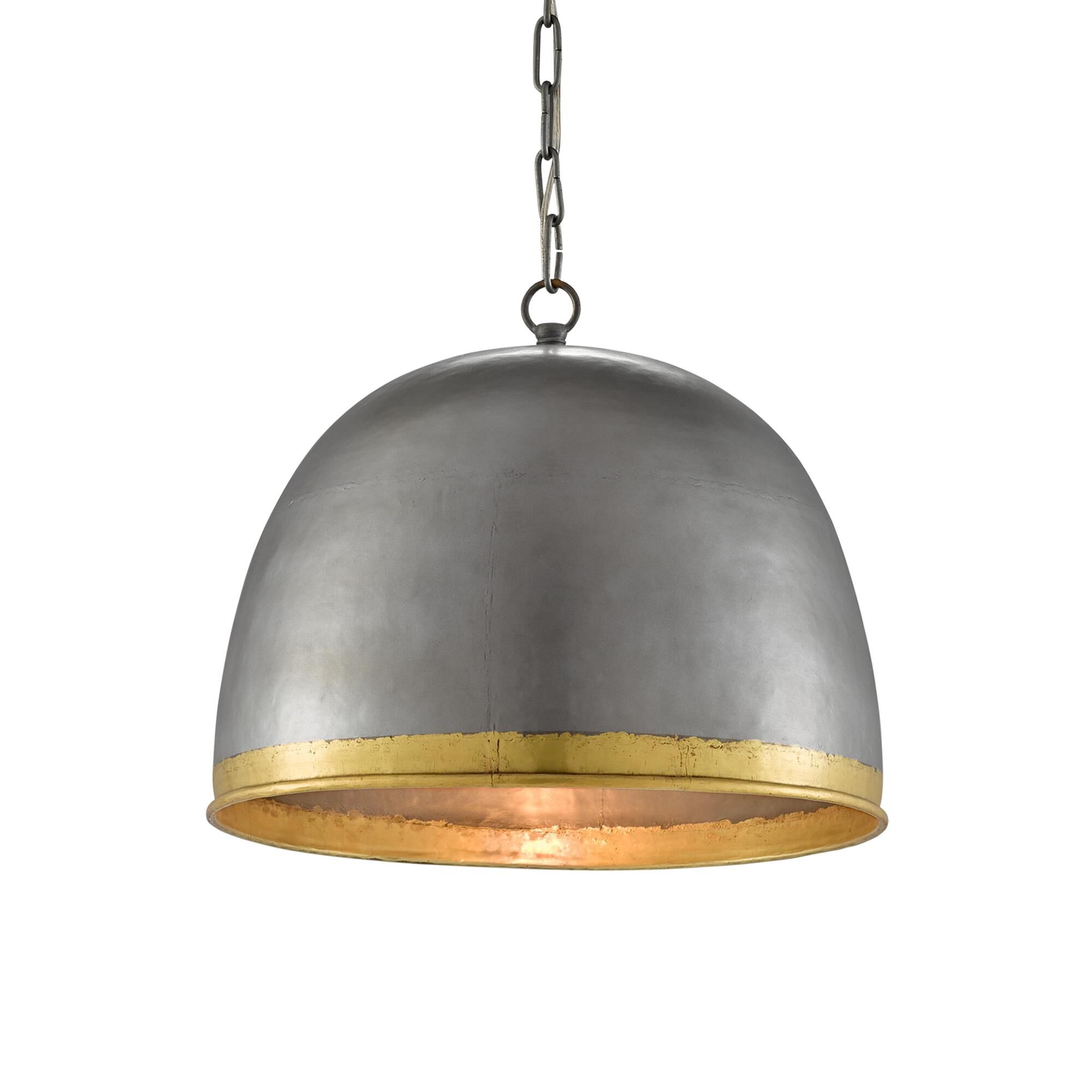 Shown in Pewter - Polished Brass finish