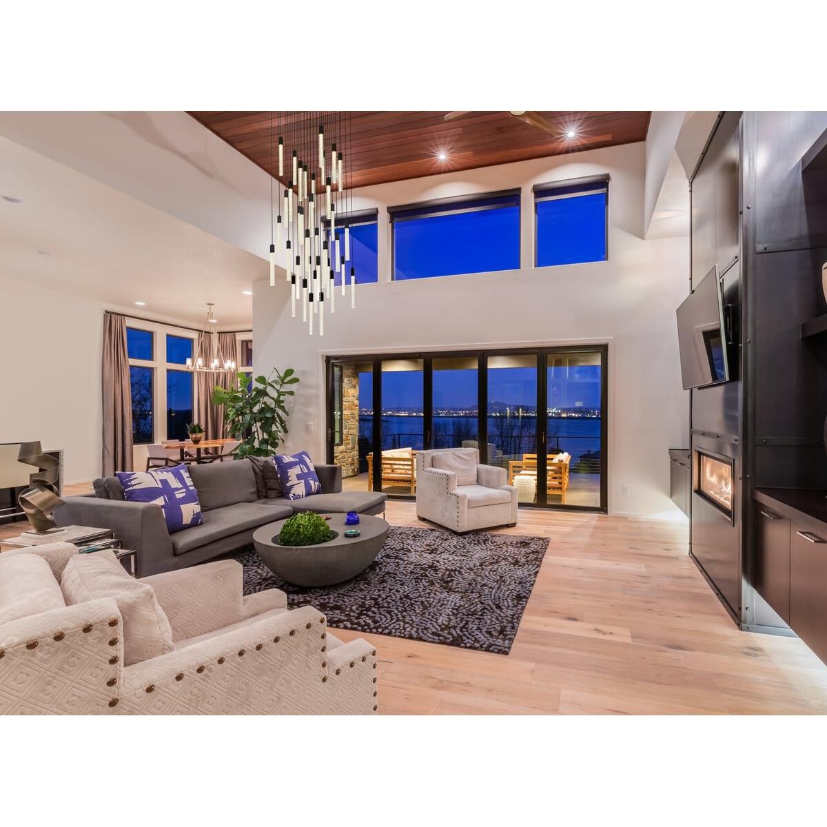 Weston 42 Inch 36 Light LED Multi Light Pendant by Elegant Lighting