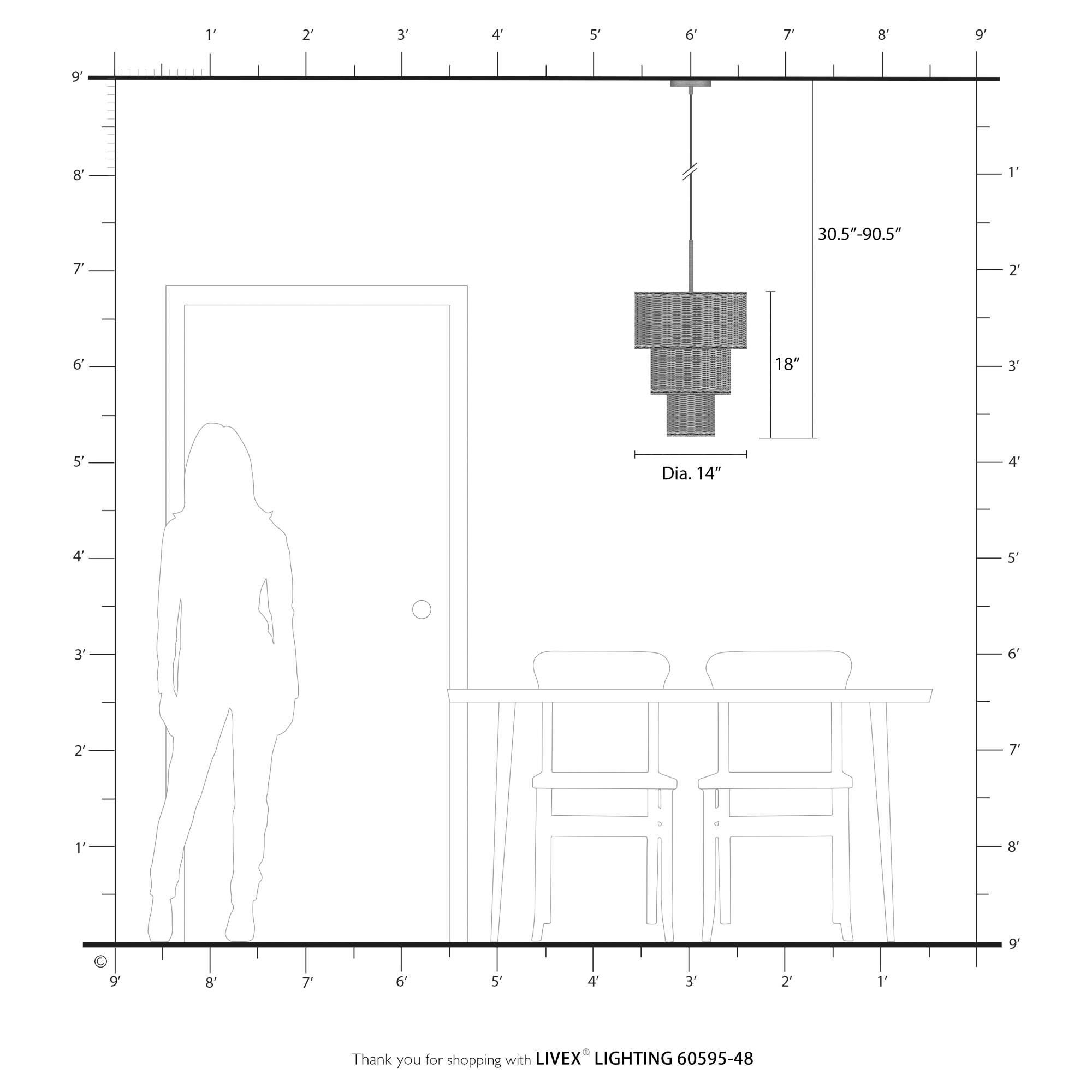 Weavington 14 Inch Large Pendant by Livex Lighting