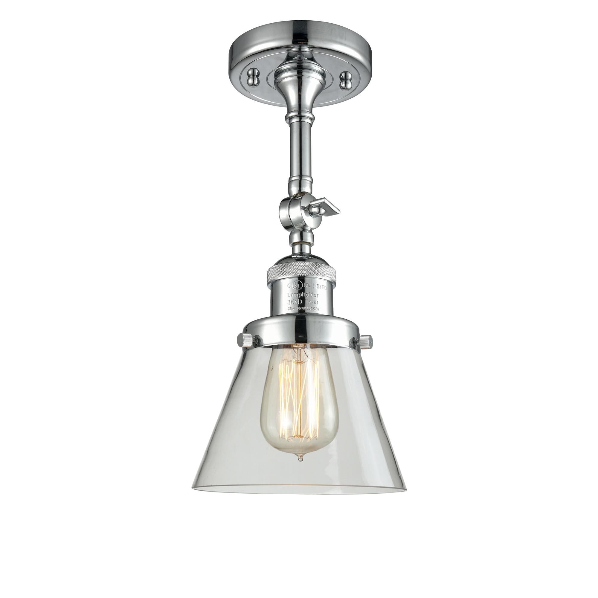 Shown in Polished Chrome finish and Clear glass