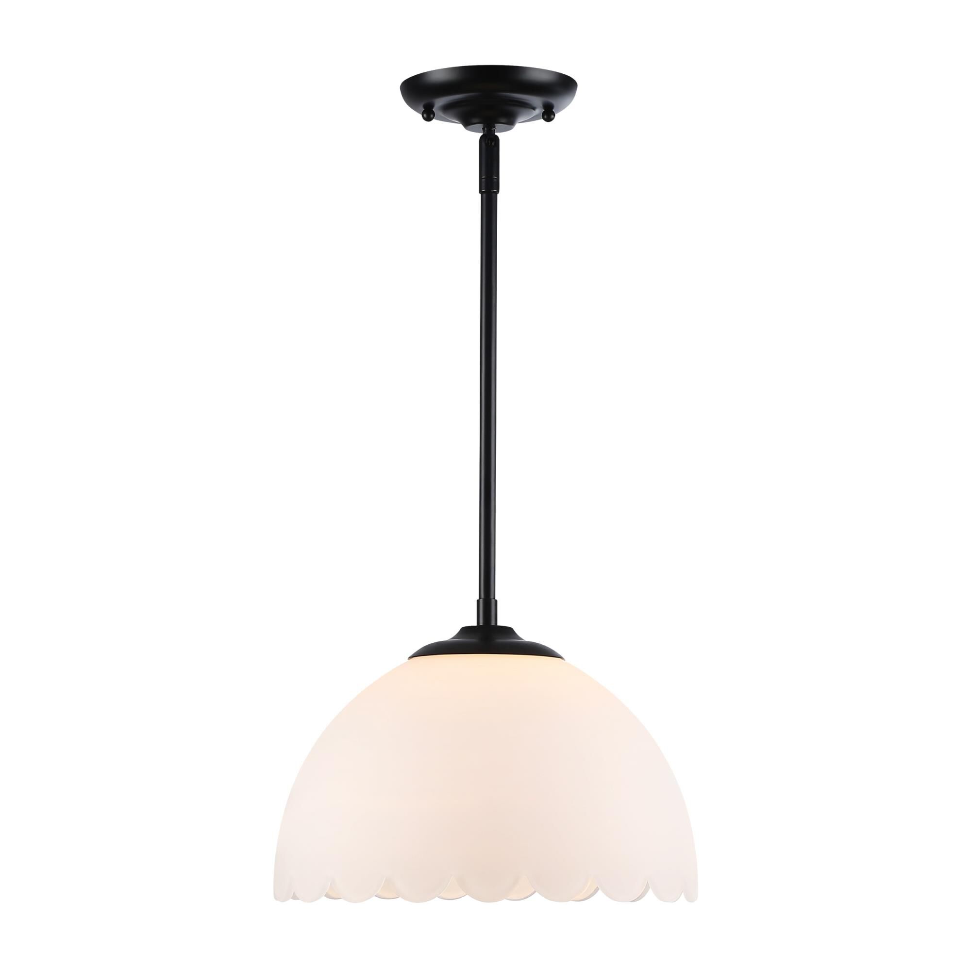 Shown in Matte Black finish and White shade