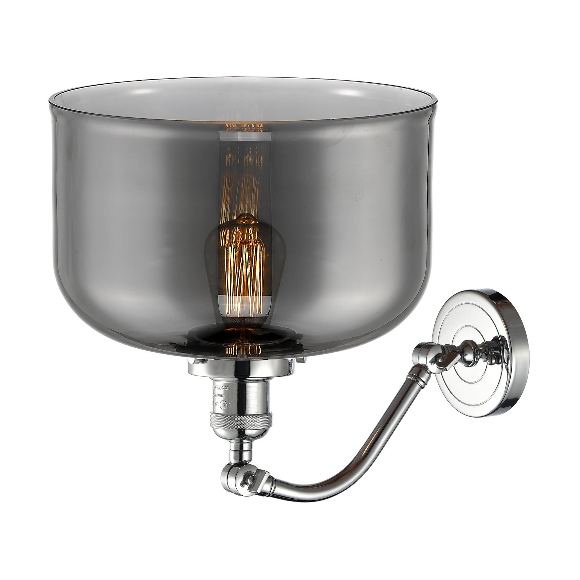 Shown in Polished Chrome finish and Plated Smoke glass