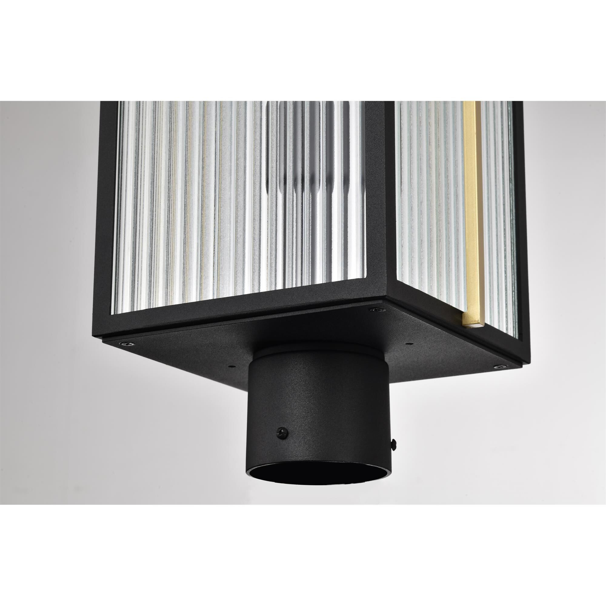 Shown in Black and Gold finish and Clear glass